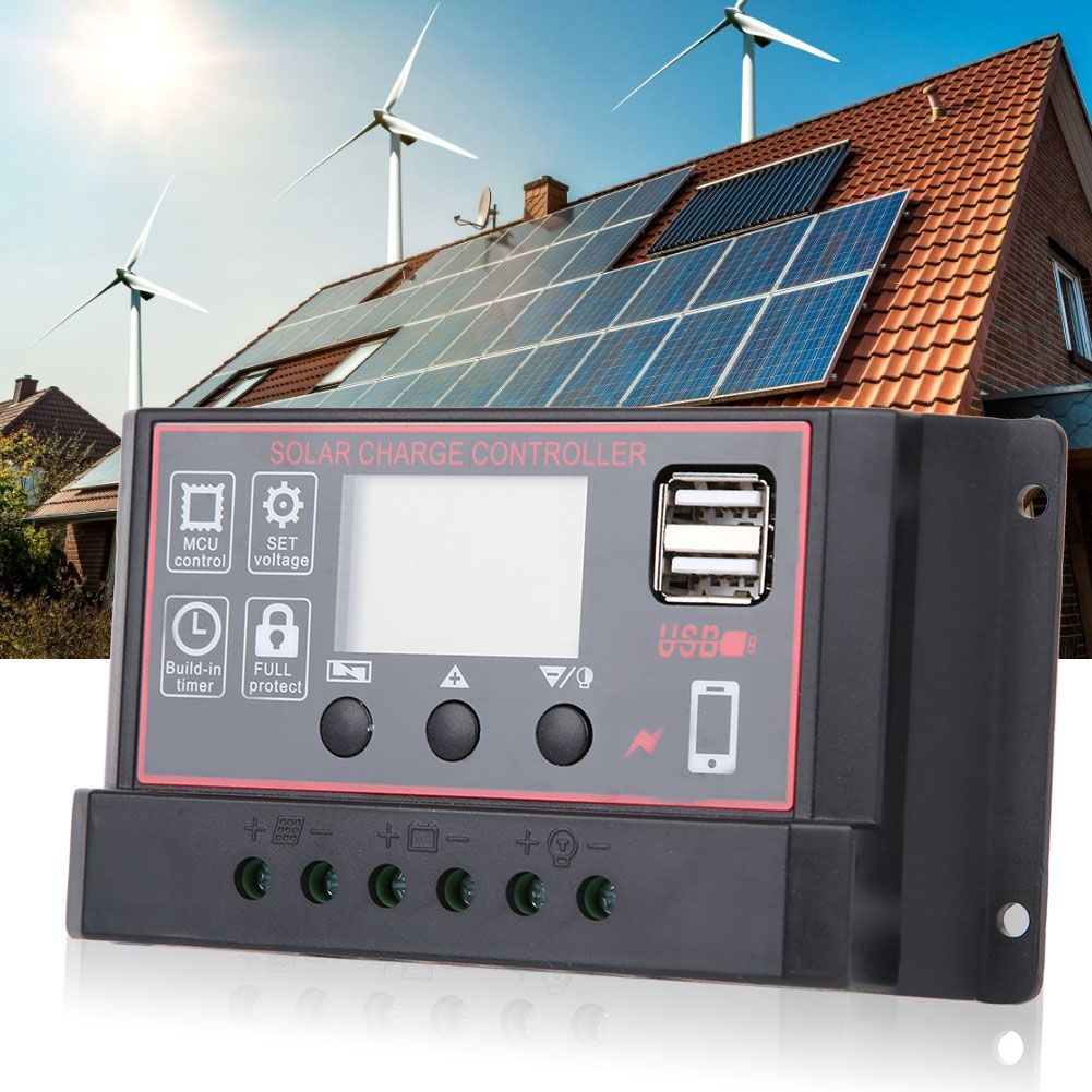 Solar Charge Photovoltaic Instrument Controller USB5V Digital Diplay Solar view 9