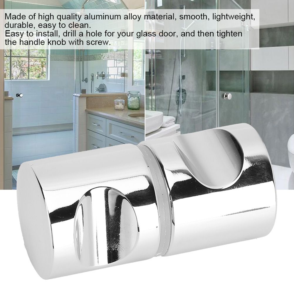 Shower Glass Door Knob Single Hole Bathroom Door Handle Pull for Cabinet view 12