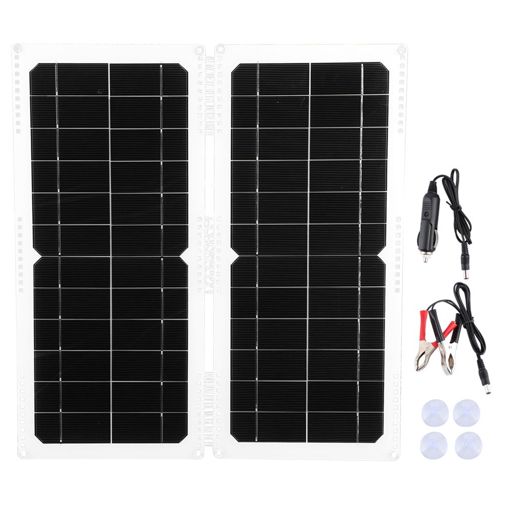 20W 12V Portable Solar Panel Folding Monocrystal Charger Board for Outdoor view 2