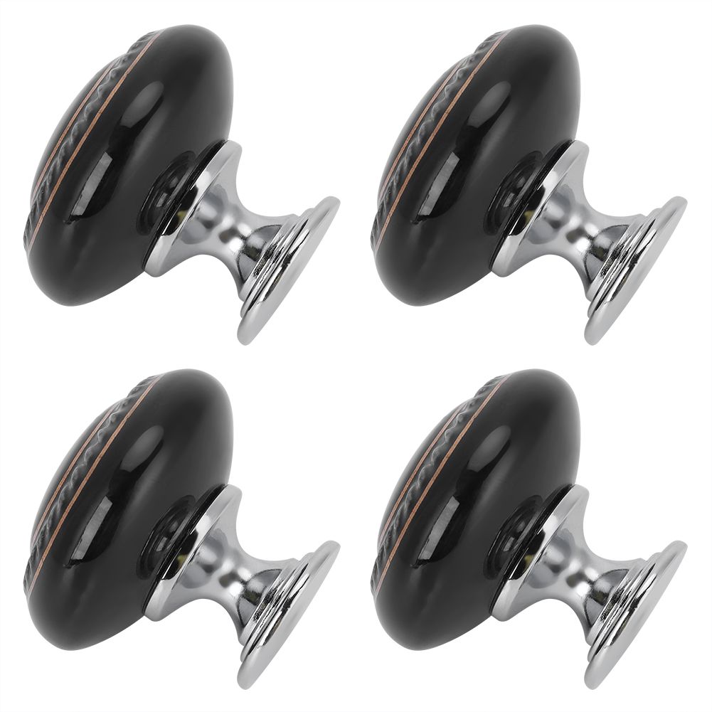 4Pcs Set Modern Ceramic Handle Pull Handle Knobs Hardware Fittings for Drawer view 4