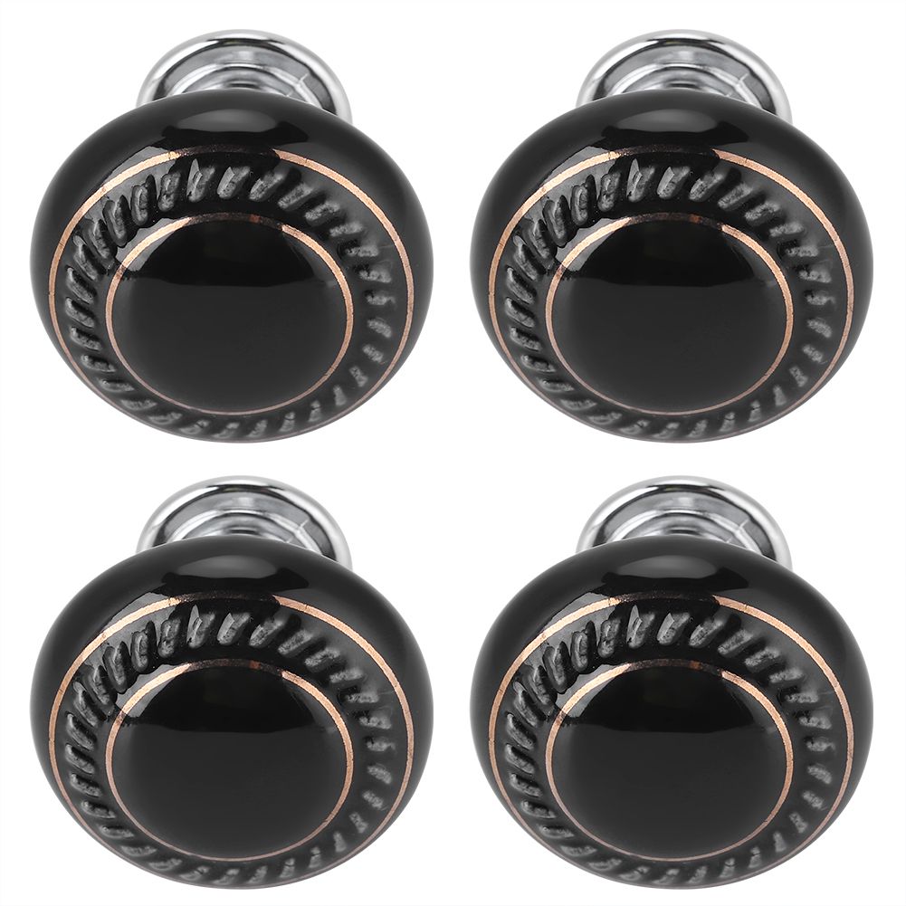 4Pcs Set Modern Ceramic Handle Pull Handle Knobs Hardware Fittings for Drawer view 6
