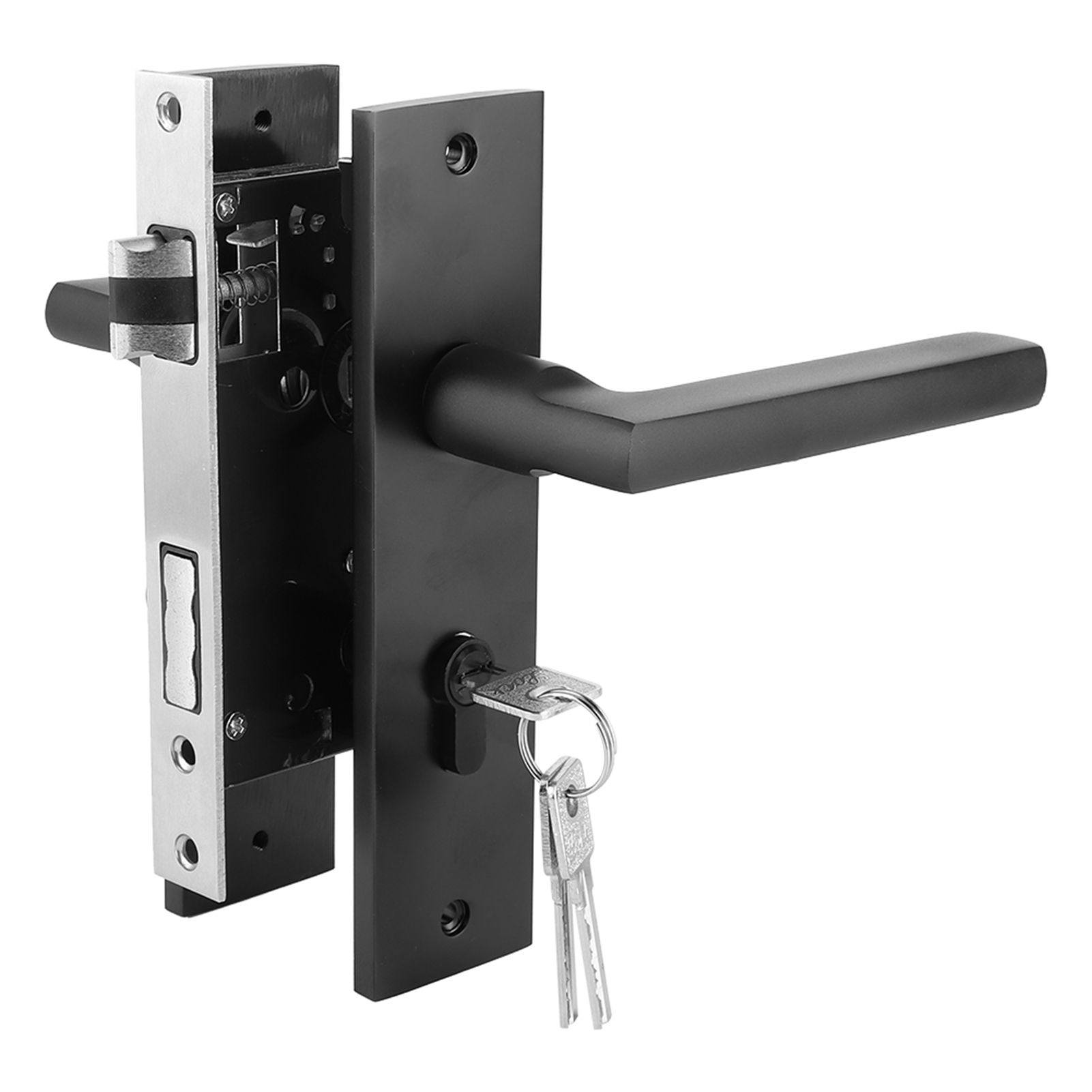 Space Aluminum Bedroom Door Lock Home Security Bedroom Handle Lock with Keys view 9