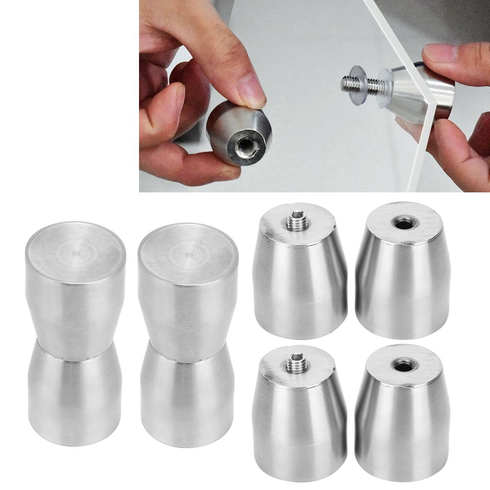 4pcs Glass Door Handles Stainless Steel Pull Knobs Replacement for Home view 10