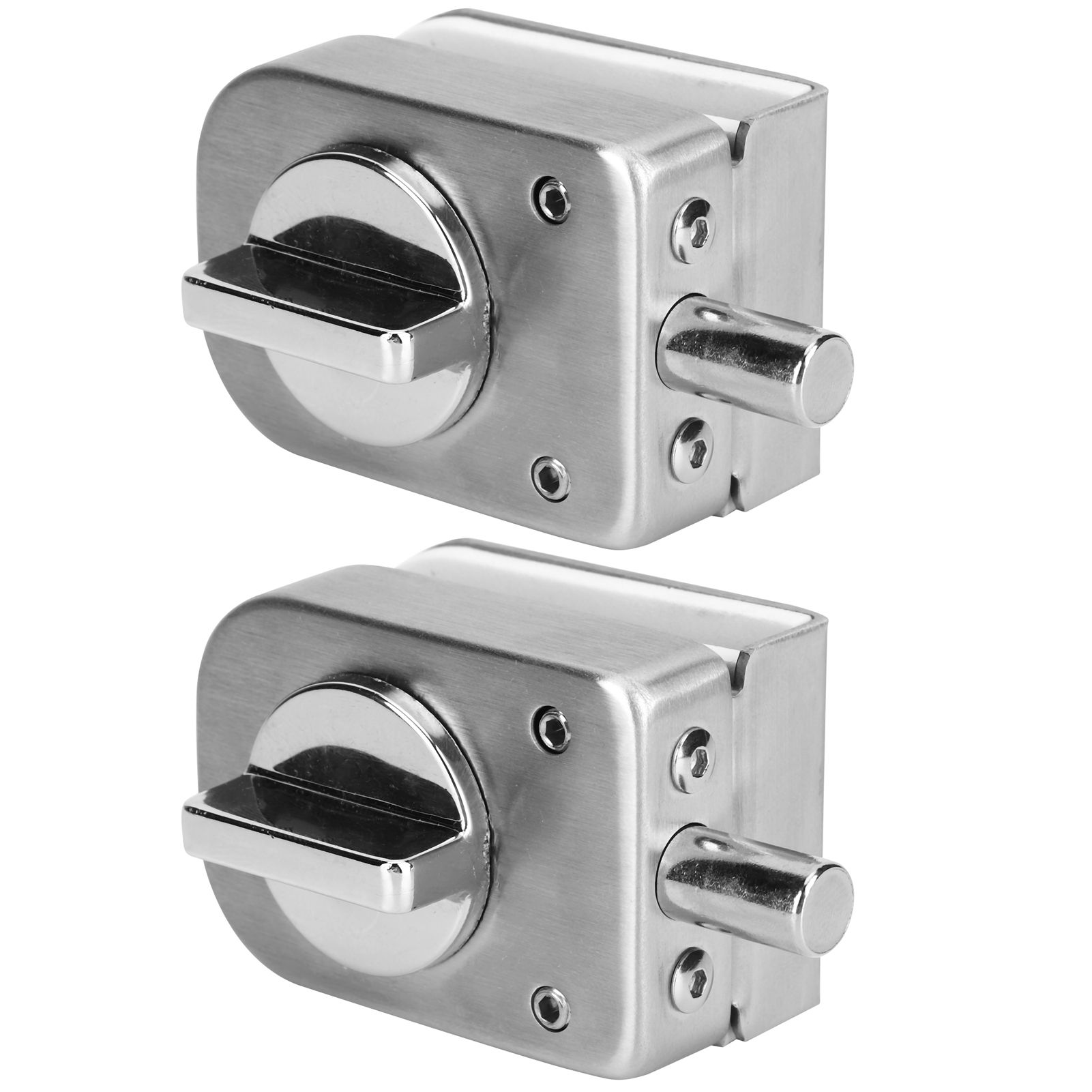 2 Set Stainless Steel Cabinet Door Latch Lock Bolts for Bathroom Toilet Shop view 7