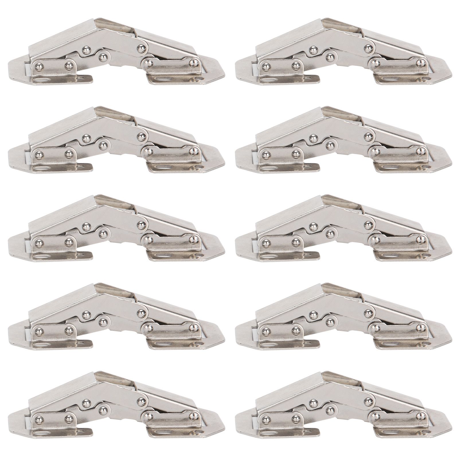 10PCS Cabinet Hinges No Drilling Hole Bridge Shaped Cupboard Door Hinges for view 3