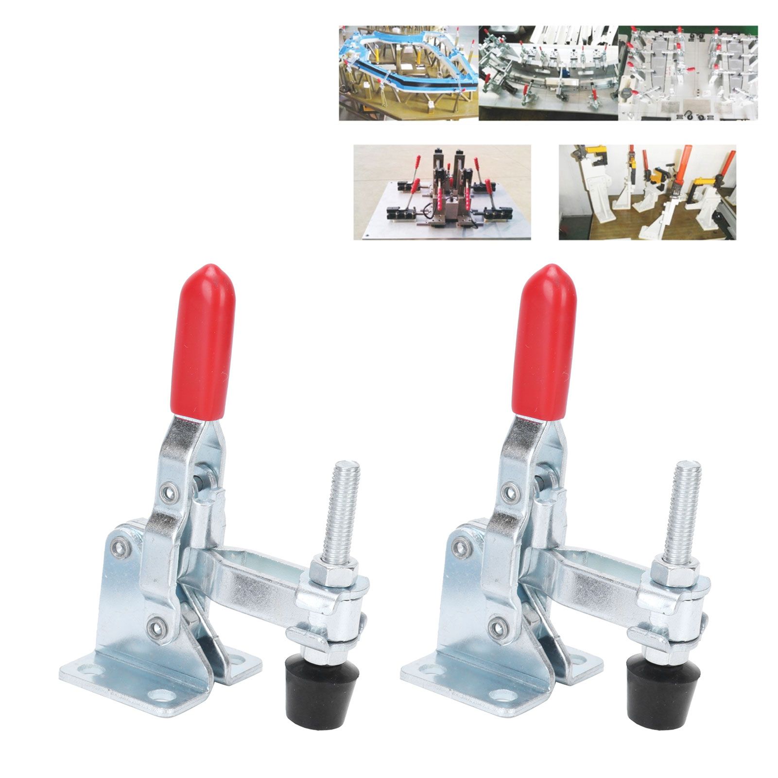 2 Set Toggle Clamps Hold Down Anti Slip Hand Tool Quick Release Welding Clamp view 11