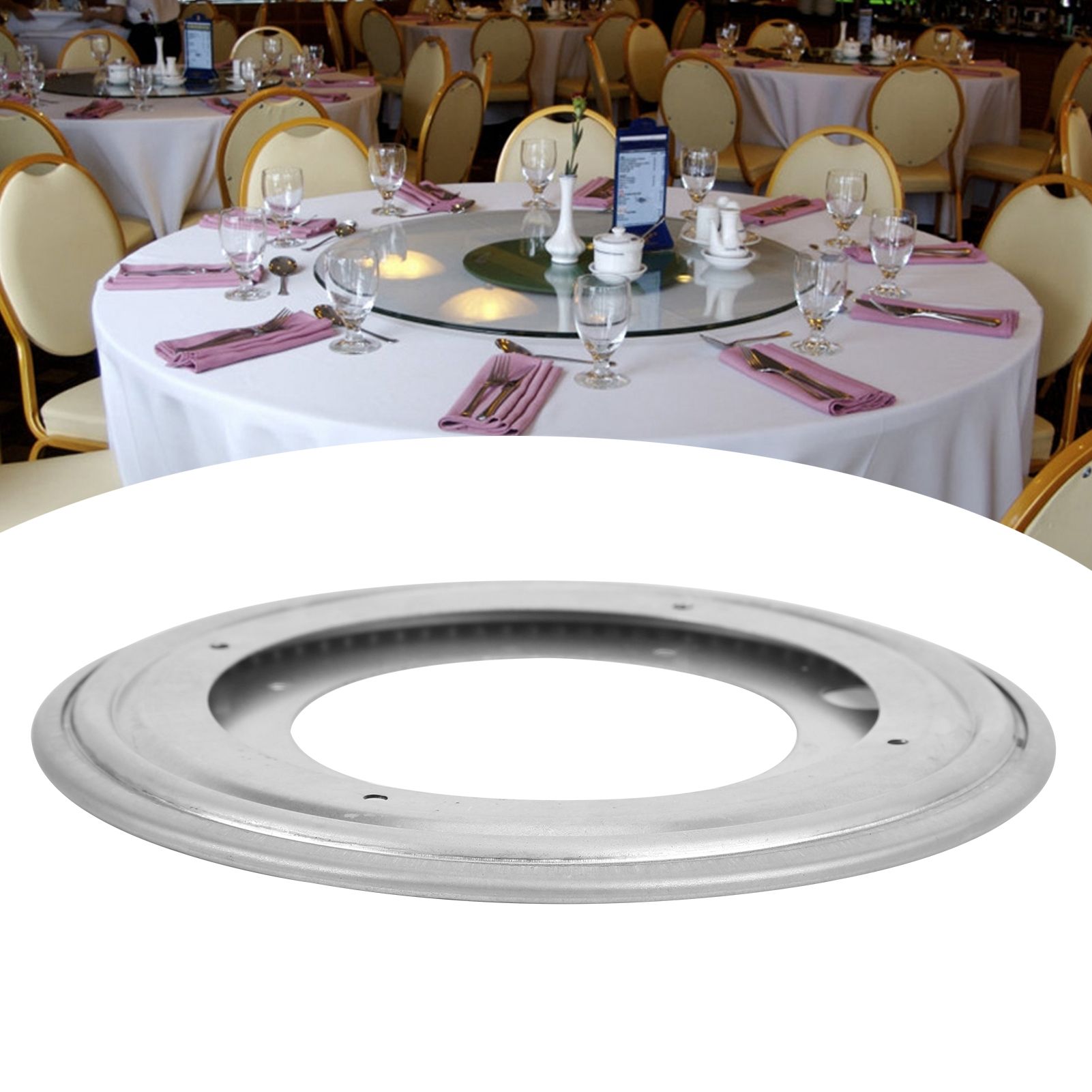 8in Hollow Round Turntable Rotatable Bookshelf Stool Chair Plate Base for Home Bar view 11