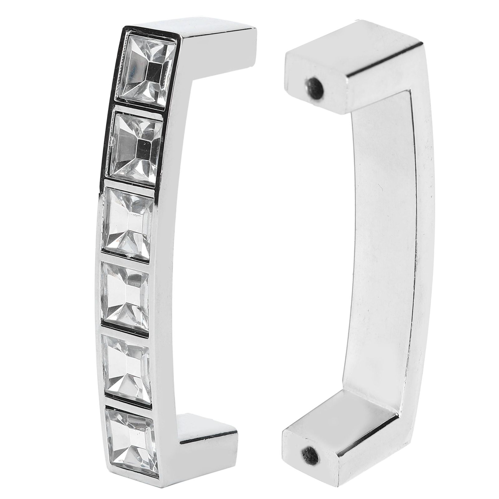 Crystal Handle Modern Simple Cabinet Door Diamonds Double Hole Handle Drawer Pull view 9