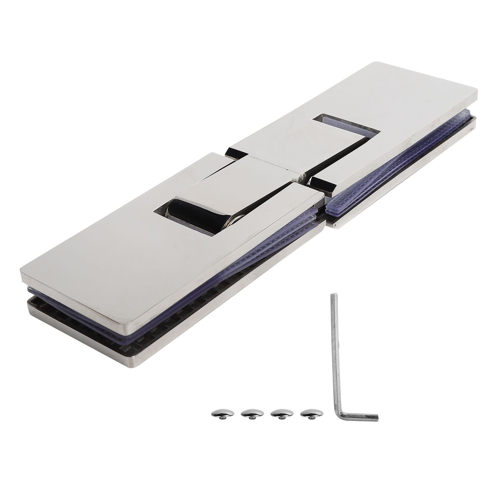 180 Degree Stainless Steel Door Clamp Bathroom Glass Clip Holder Bracket for view 5