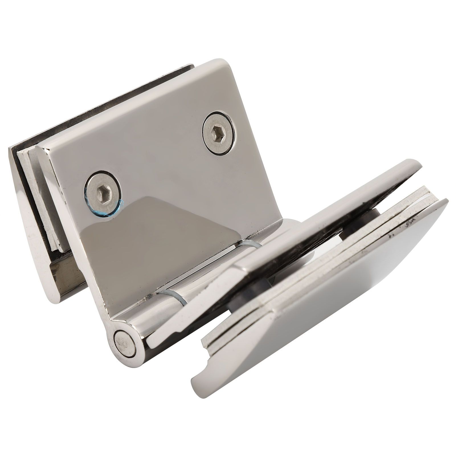 Flat DoubleSided Hinge Stainless Steel Bathroom Hinge Glass Door Hinge for view 8