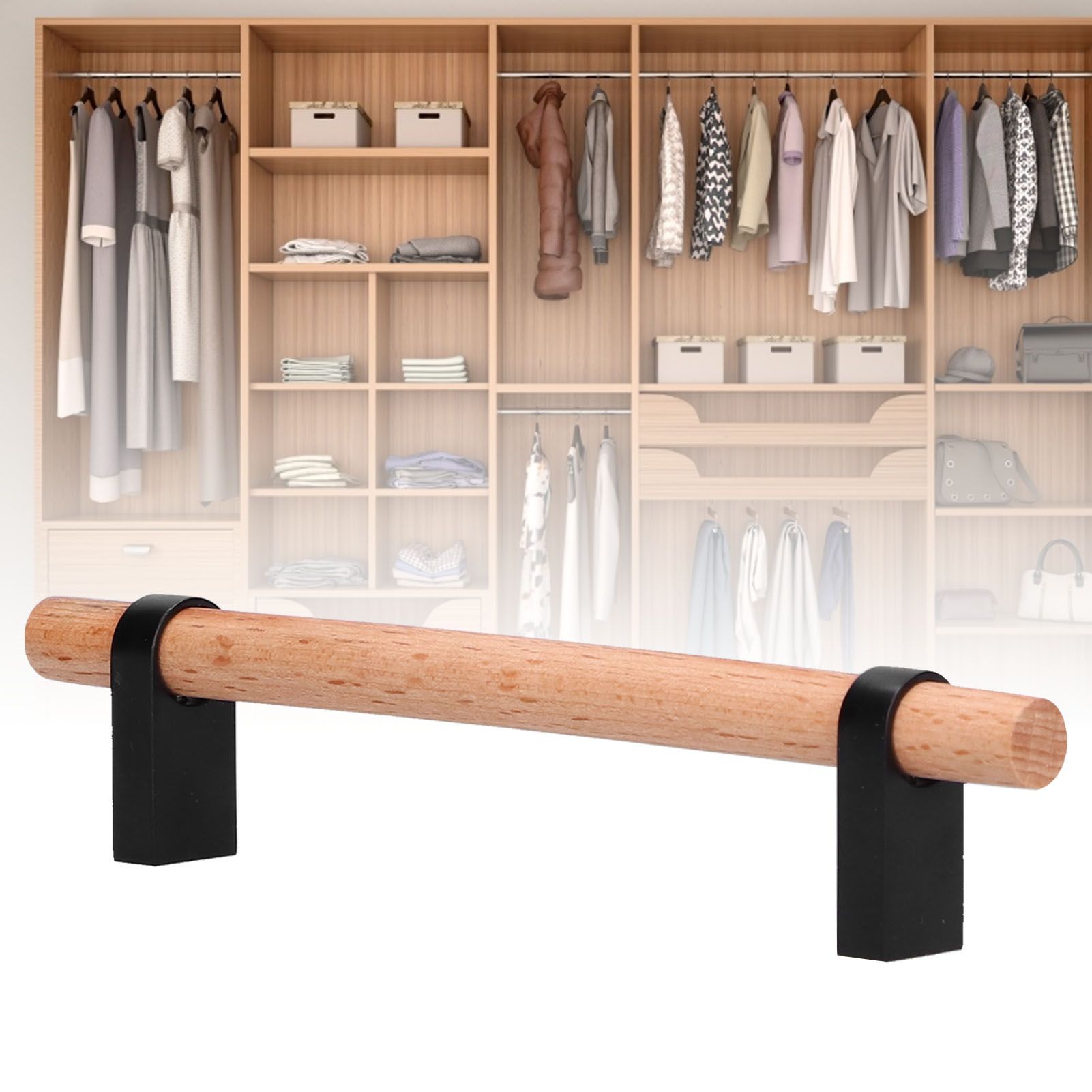 Modern Simple Drawer Wardrobe Handle Black Pine Door Pull Furniture Hardware view 11
