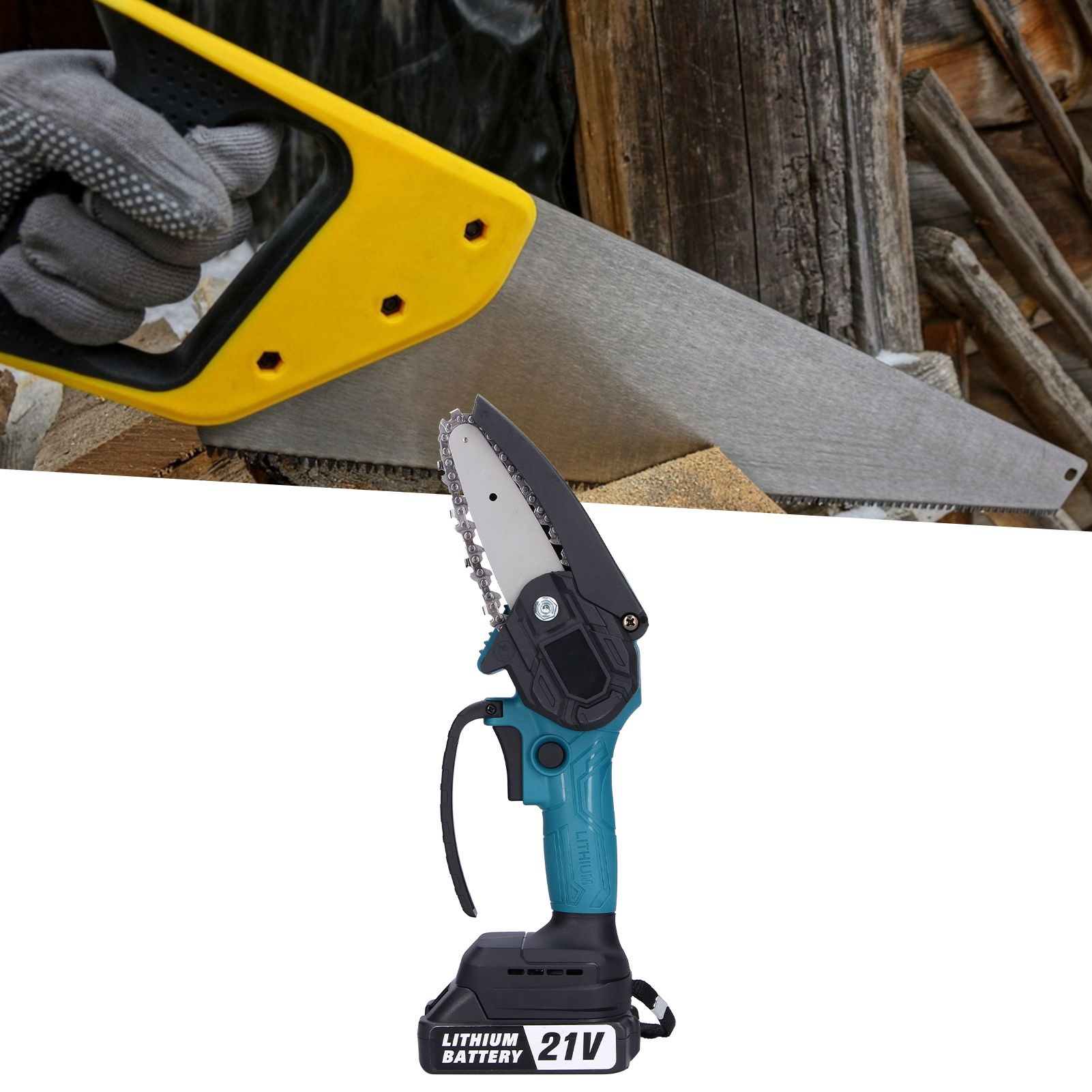 Charging Chainsaw Brushless Motor Cutting Trees Household Pruning 4 Inch view 11