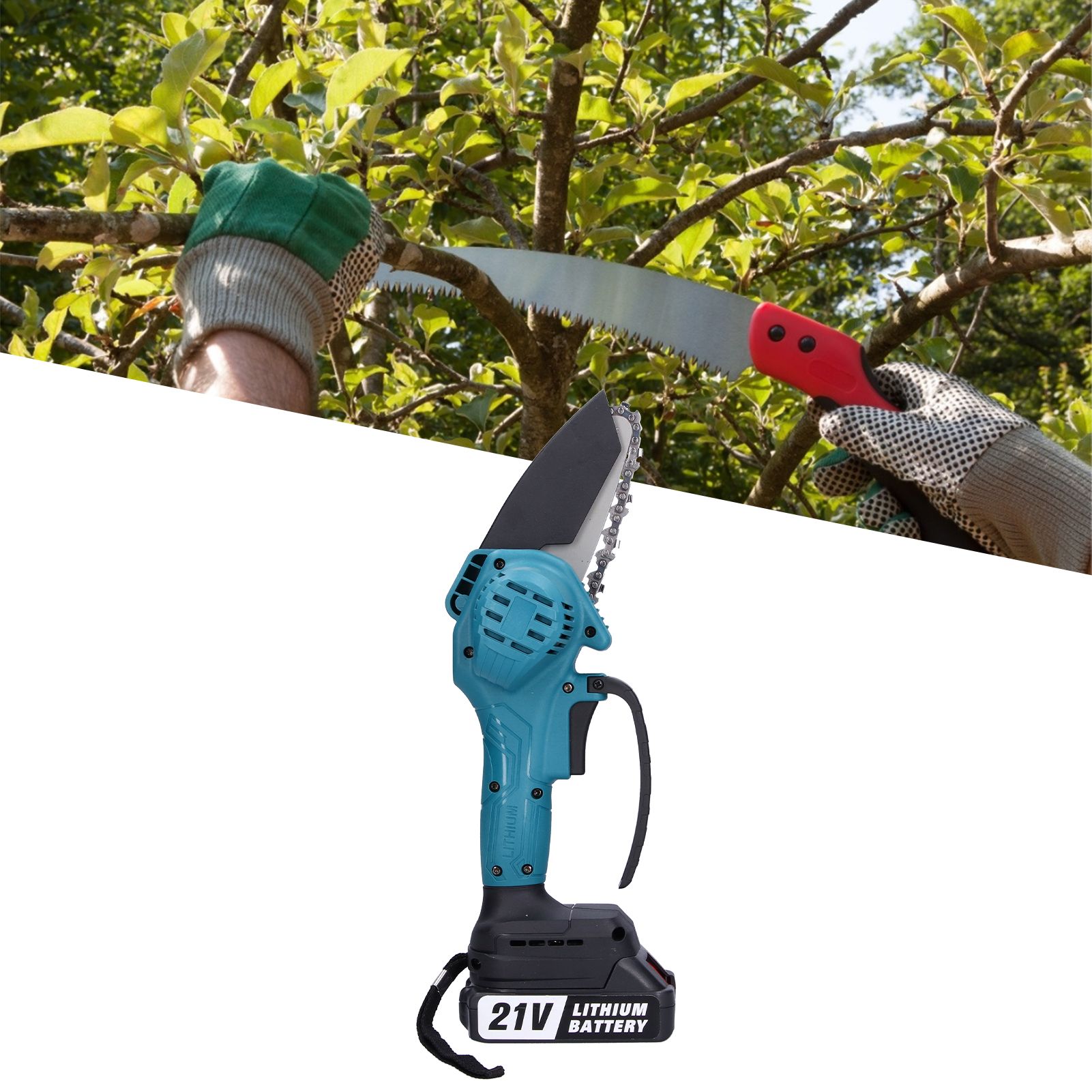 Charging Chainsaw Brushless Motor Cutting Trees Household Pruning 4 Inch view 12