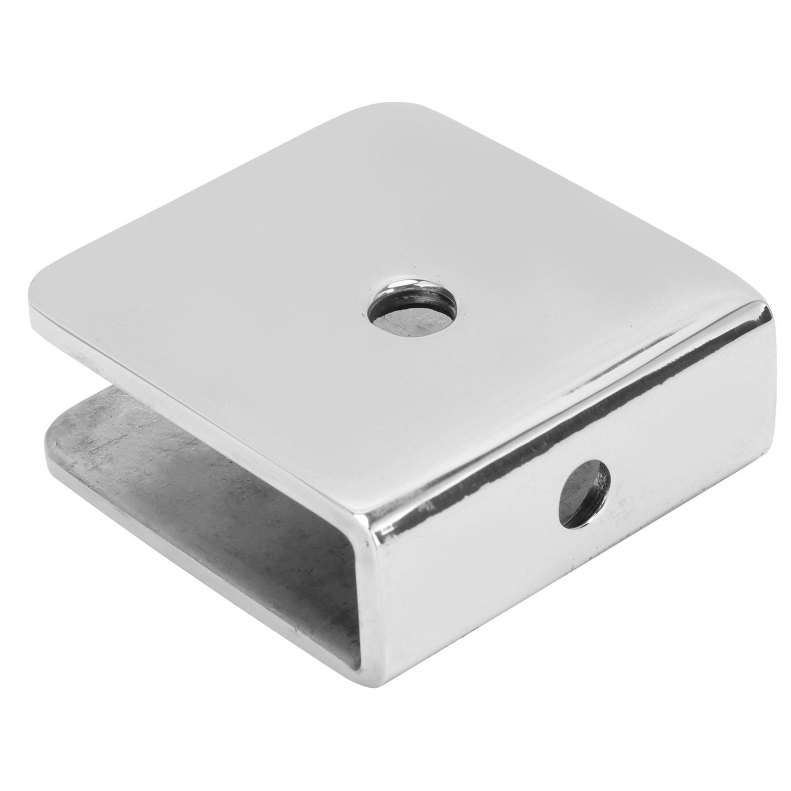 45x48mm Square Glass Fixing Clip Bathroom Door Clamp Holder Bracket for 8‑12mm view 3