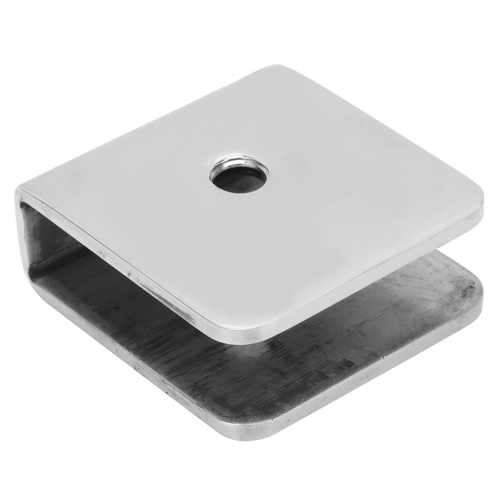 45x48mm Square Glass Fixing Clip Bathroom Door Clamp Holder Bracket for 8‑12mm view 4