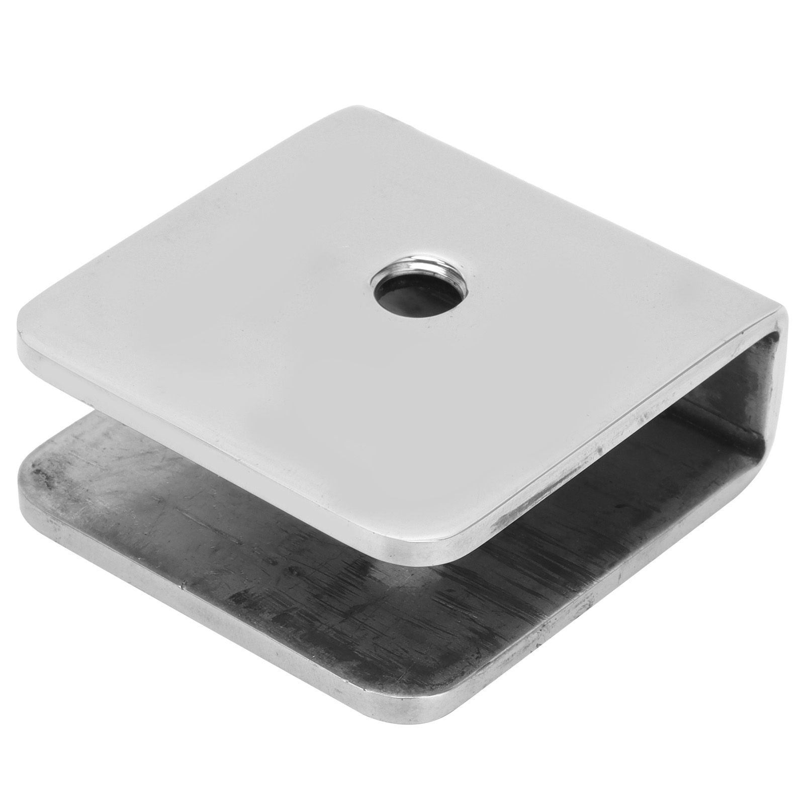 45x48mm Square Glass Fixing Clip Bathroom Door Clamp Holder Bracket for 8‑12mm view 8