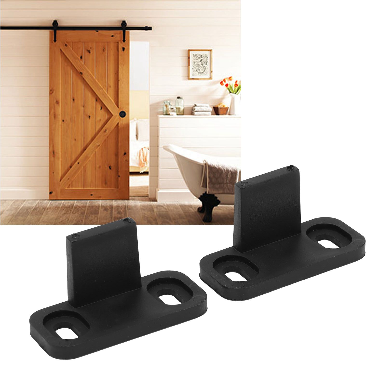 Barn Door Floor Guide Floor Mounted Adjustable Non Slotted Bottom Guide view 11