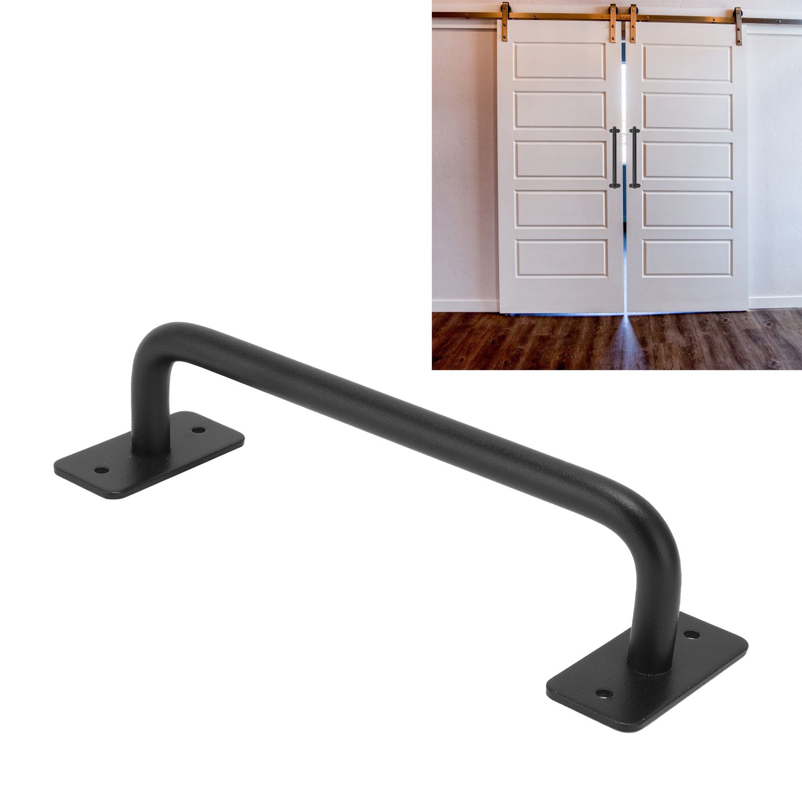 Carbon Steel Door Handle Barn Door Pull for Gate Shed Garage Cabinet Sliding view 11