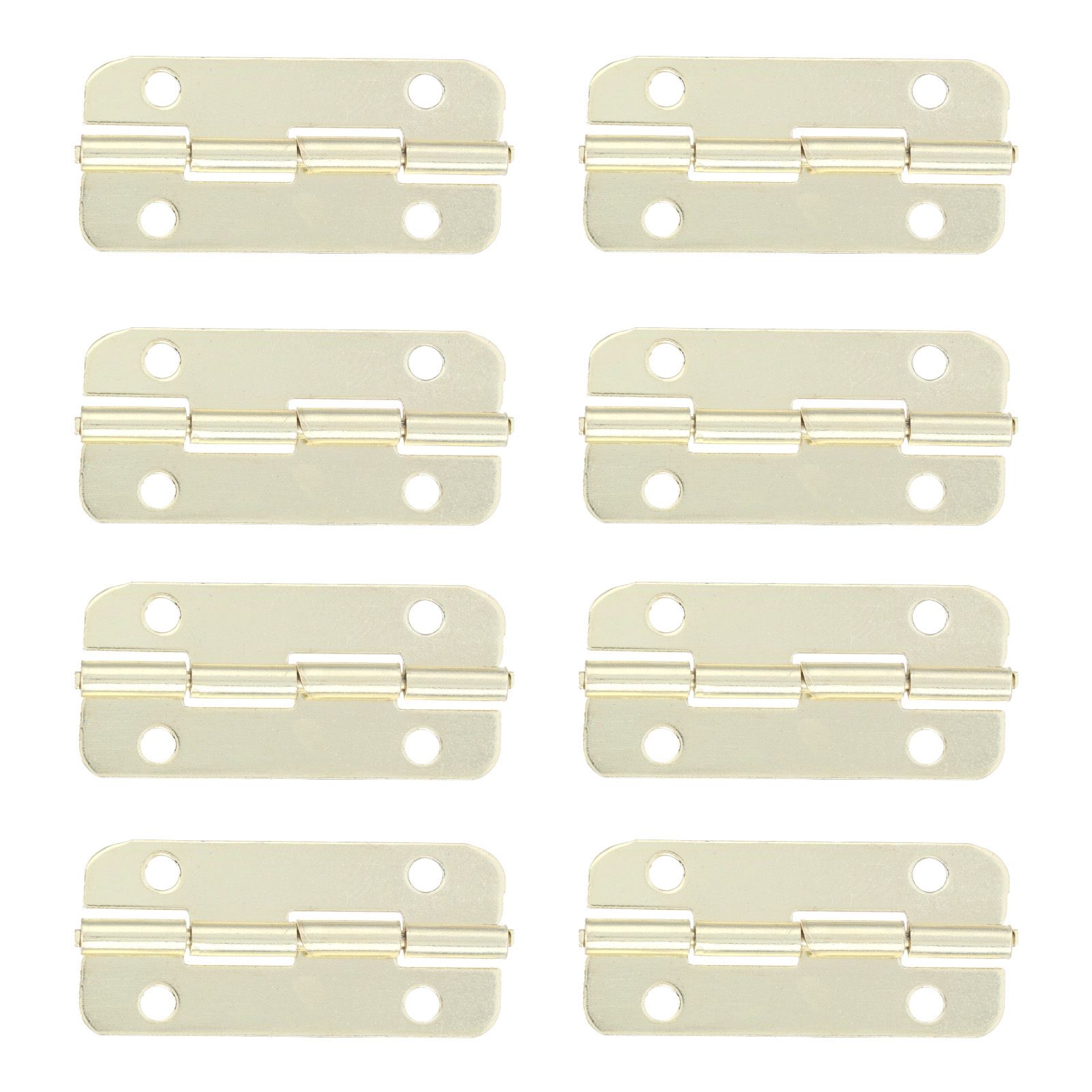 50Set Rounded Hinge Iron Cabinet Hinge Hardware Accessory for Home Door Wooden Box view 8