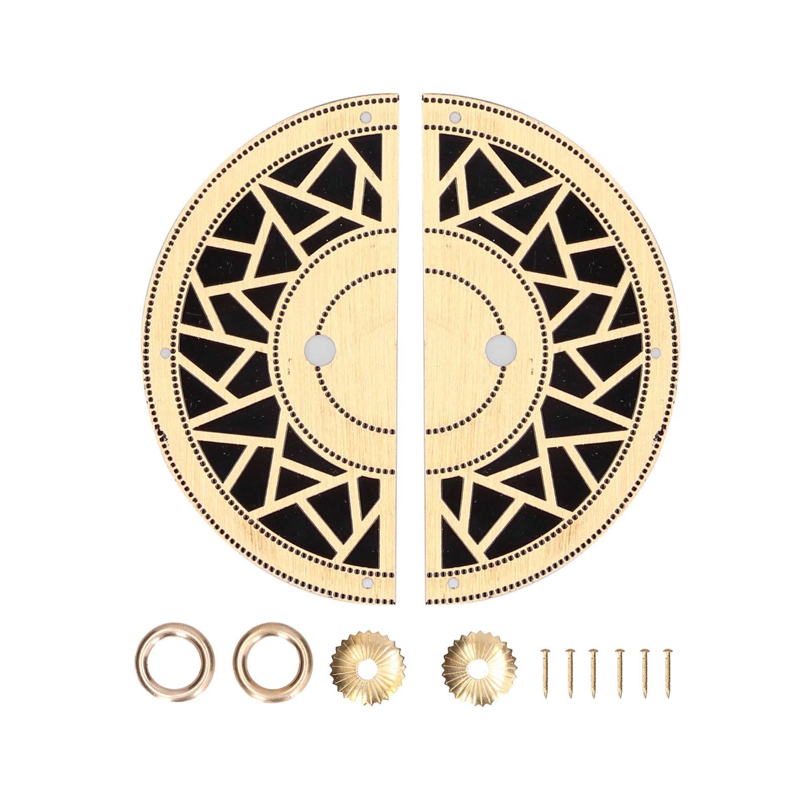Chinese Antique Cabinet Handle Brass Circular Plaid Bookcase Knob for Wardrobe view 2