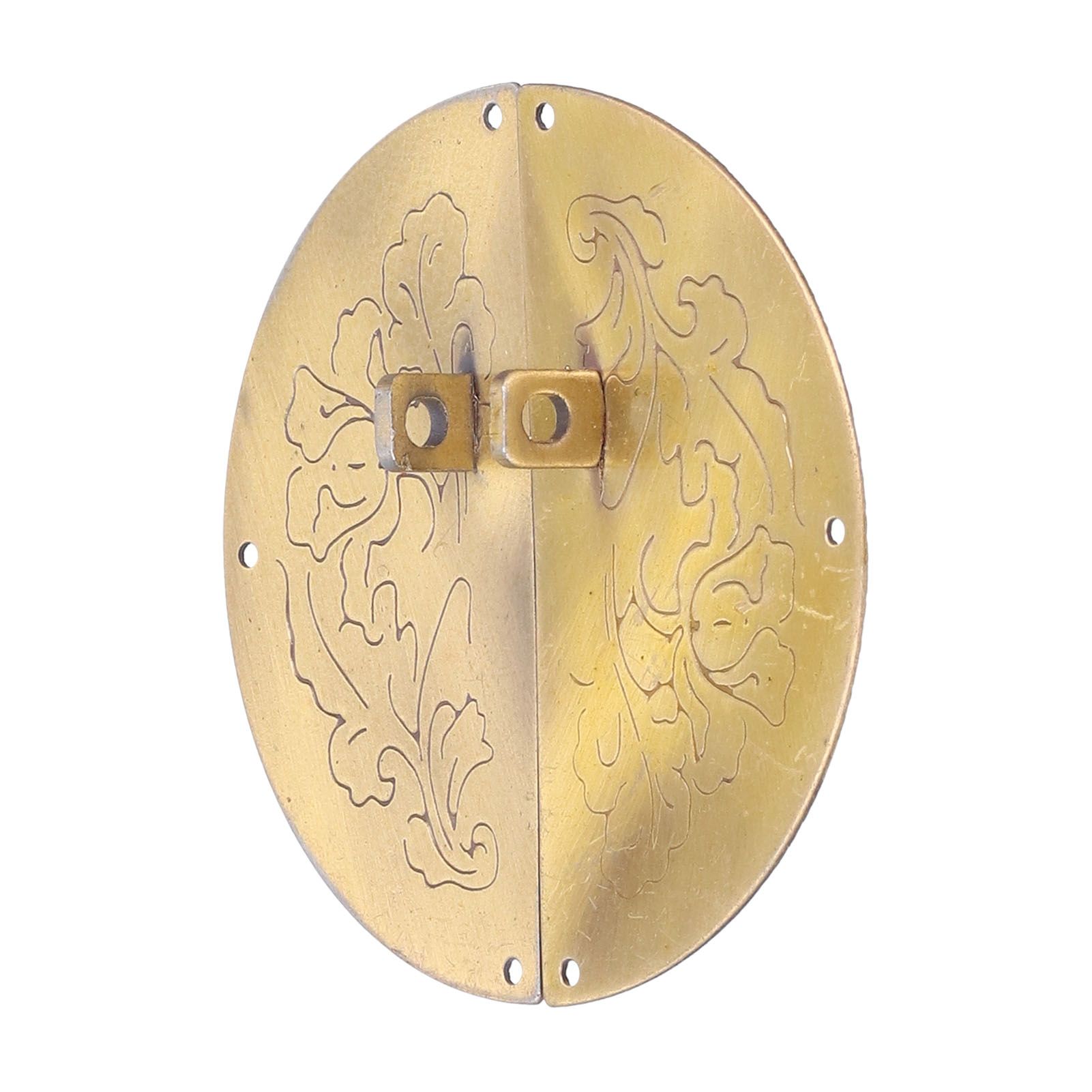 Retro Round Plate Pull Handle Cabinet Wardrobe Double Door Ring Pull for Home Door view 5