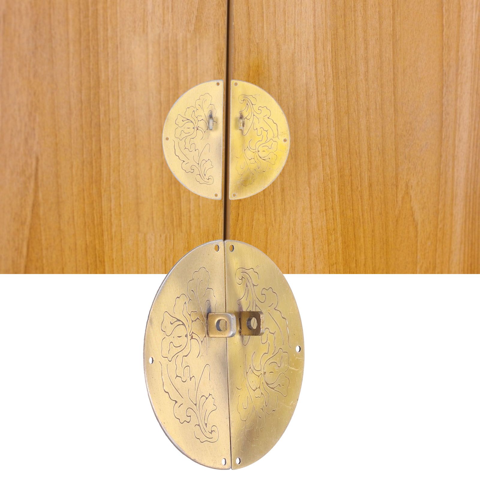 Retro Round Plate Pull Handle Cabinet Wardrobe Double Door Ring Pull for Home Door view 11