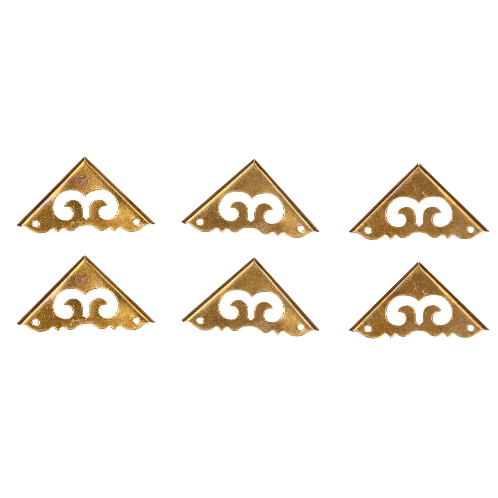 8Set Box Corner Protector Antique Short Side Brass Corner Guard for Box view 3