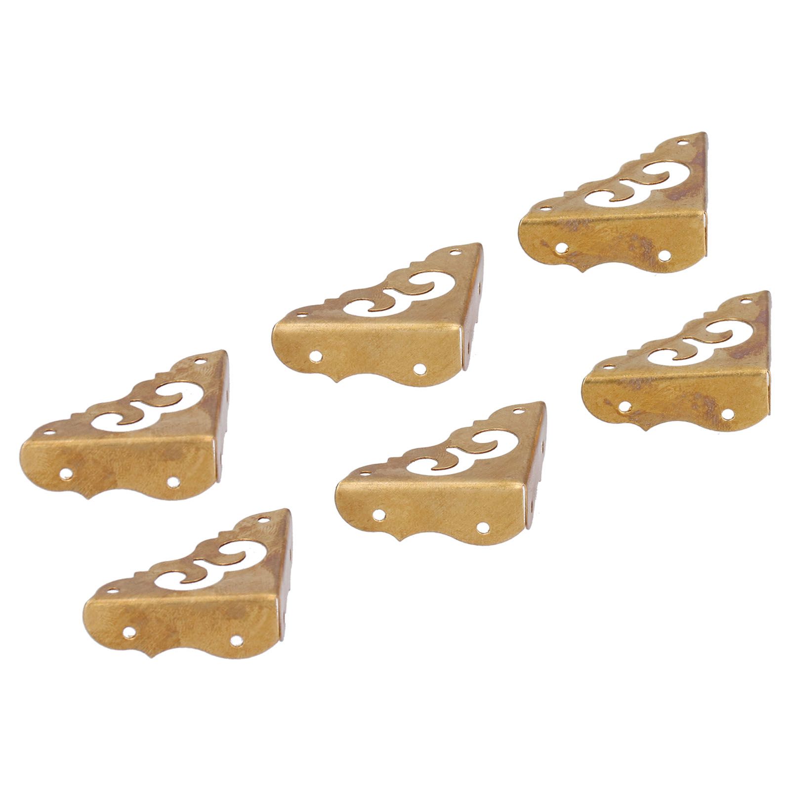 8Set Box Corner Protector Antique Short Side Brass Corner Guard for Box view 7