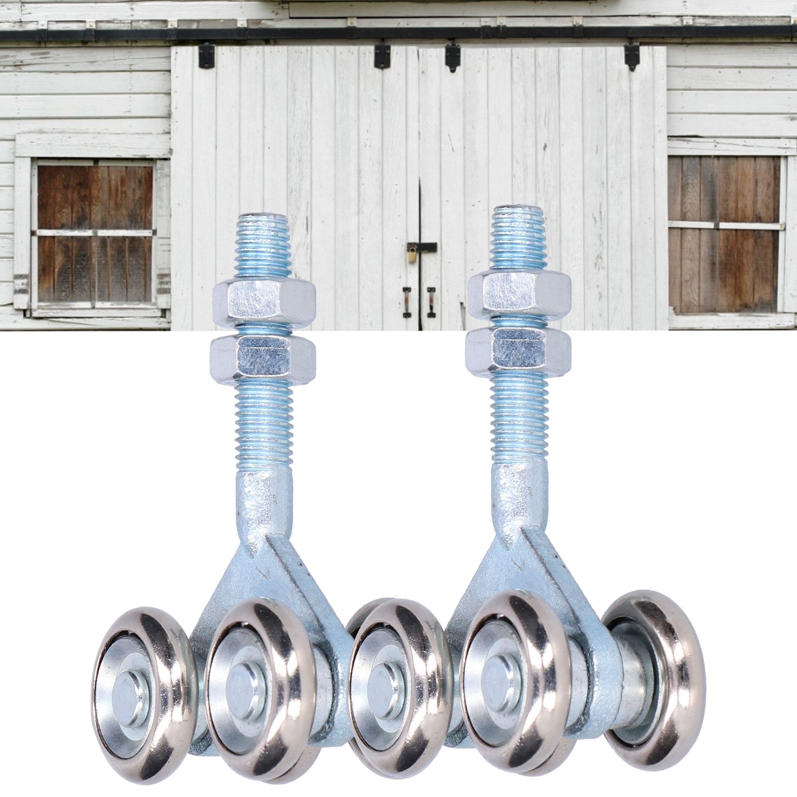 2Pcs Door Hanging Wheel Pulley Roller Glass Door Accessory for Barn Door view 11