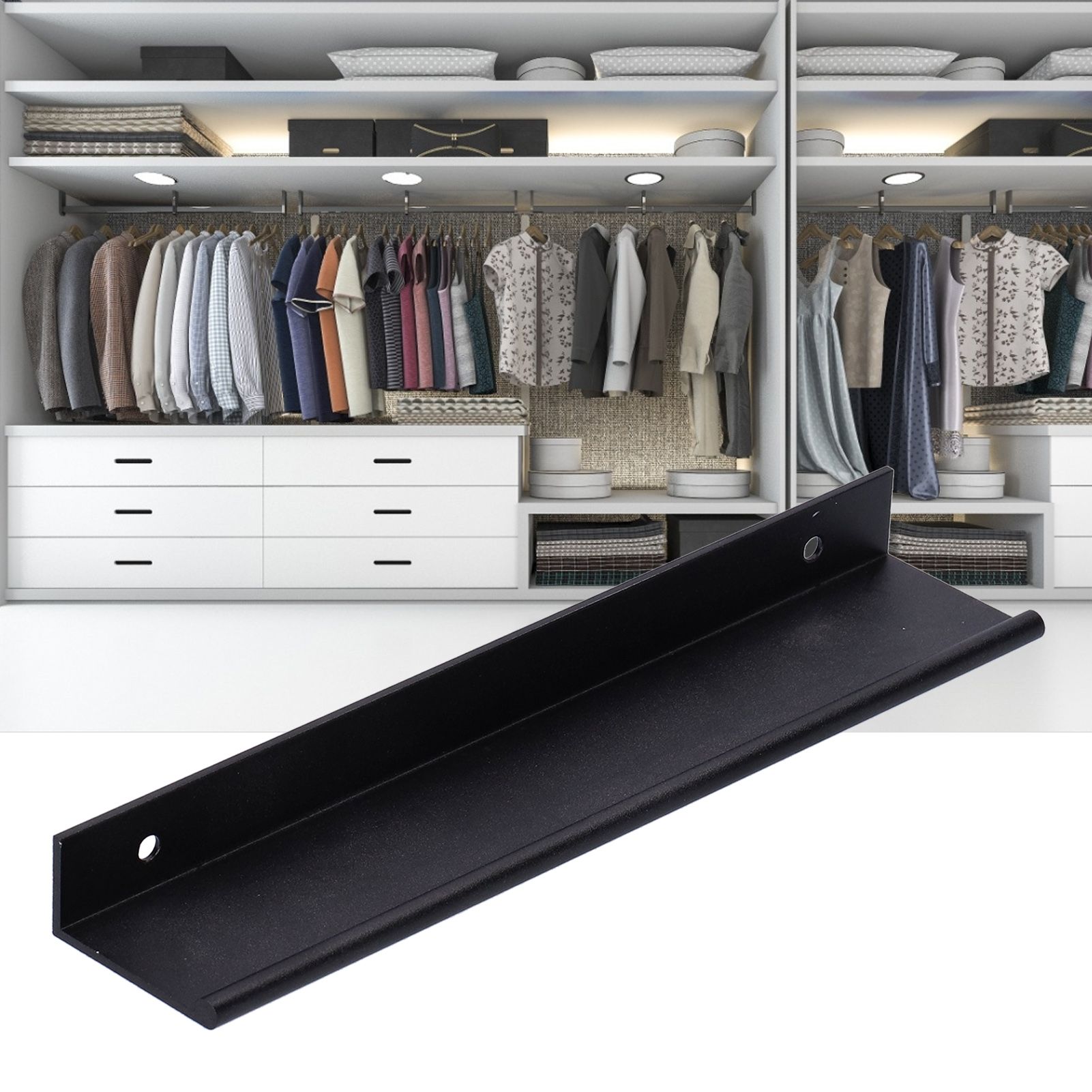 Drawer Handle Aluminum Alloy Thickened Cupboard Wardrobe Door Pull Handle for view 12