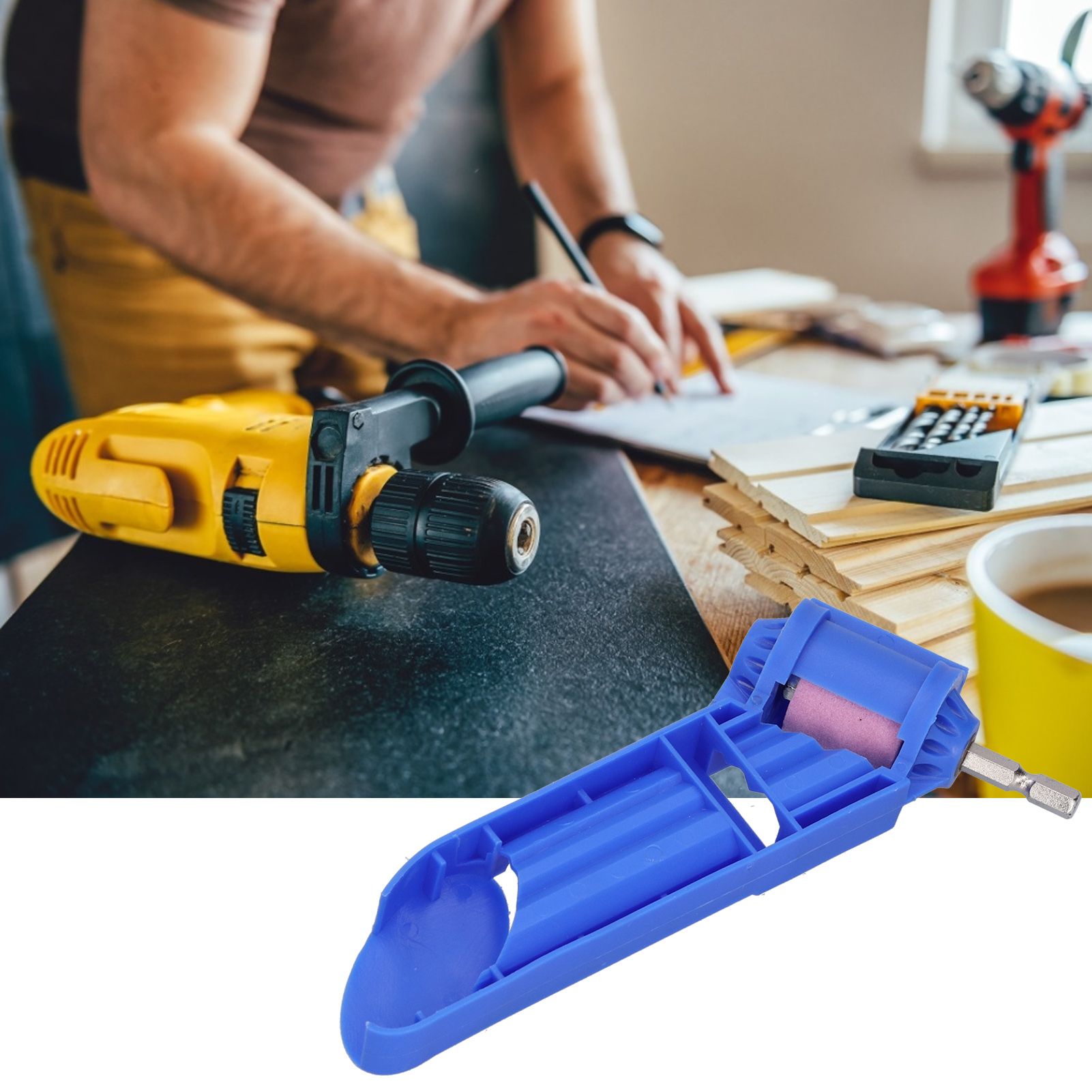 Drill Sharpener Handheld StraightShank TwistDrill Cutting Edge Grinding Tool view 11