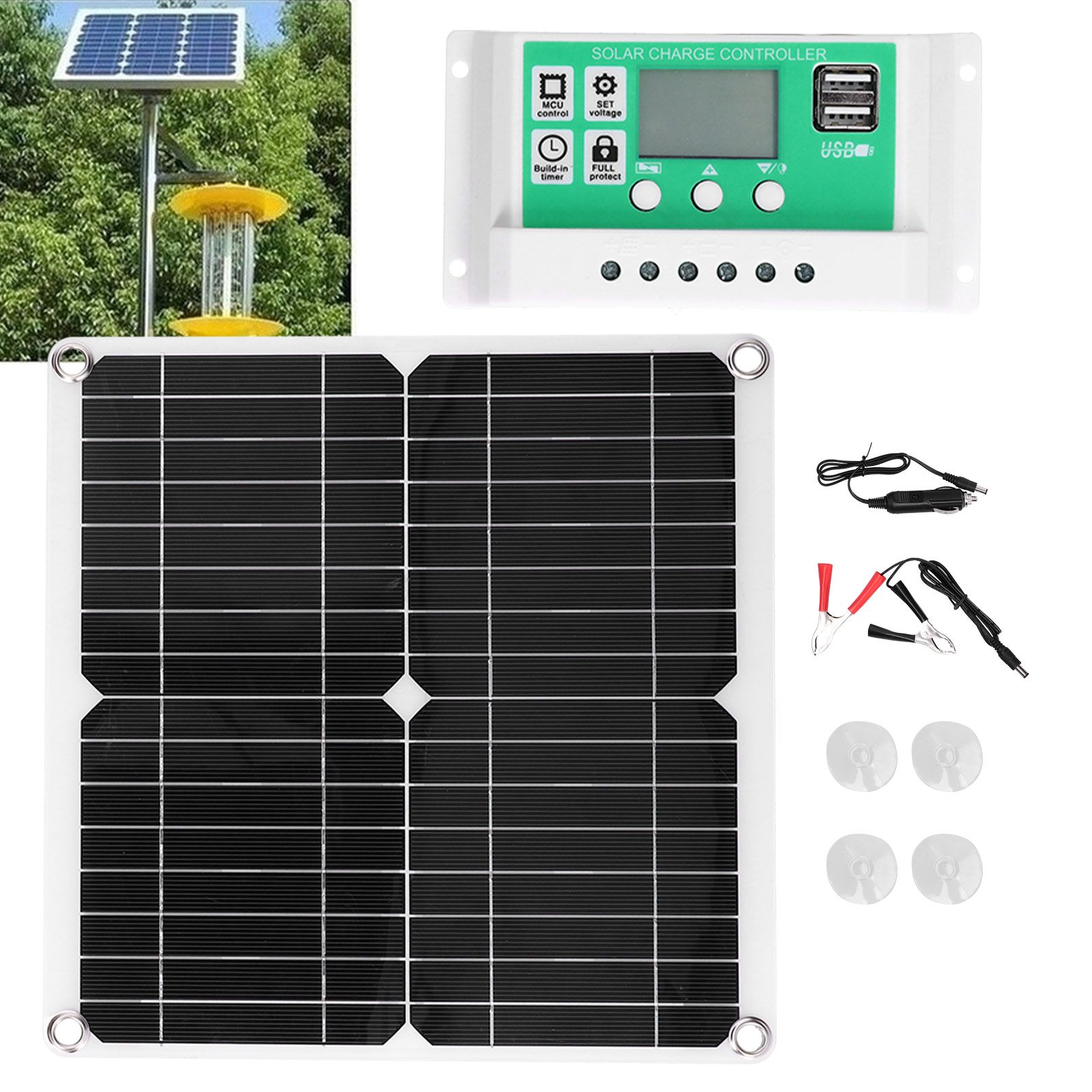 40W 18V Monocrystalline Silicon Flexible Solar Panel with 30A Solar Charge view 12