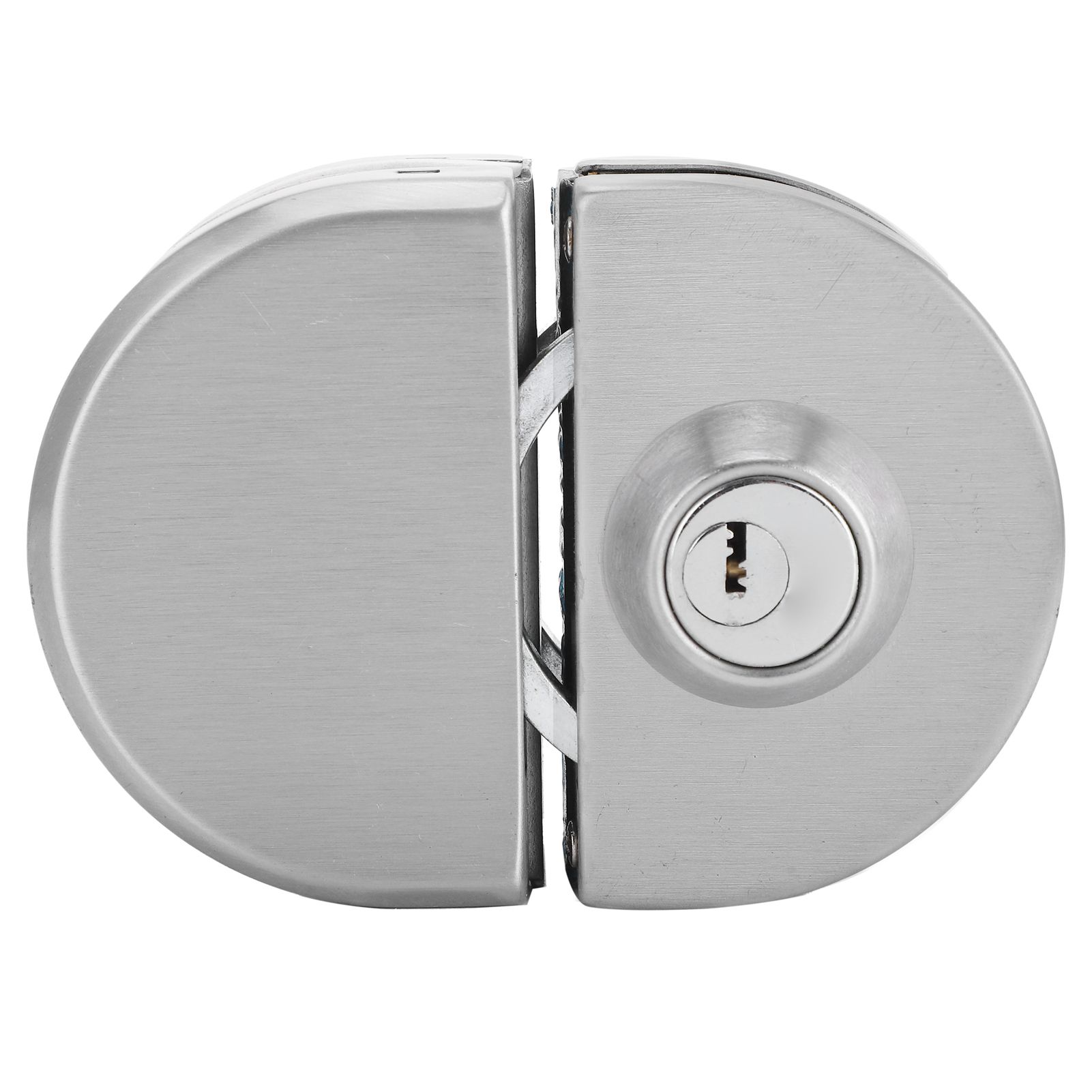 10‑12mm Thickness Glass Door Lock Stainless Steel Push Sliding Gate Lock with view 5