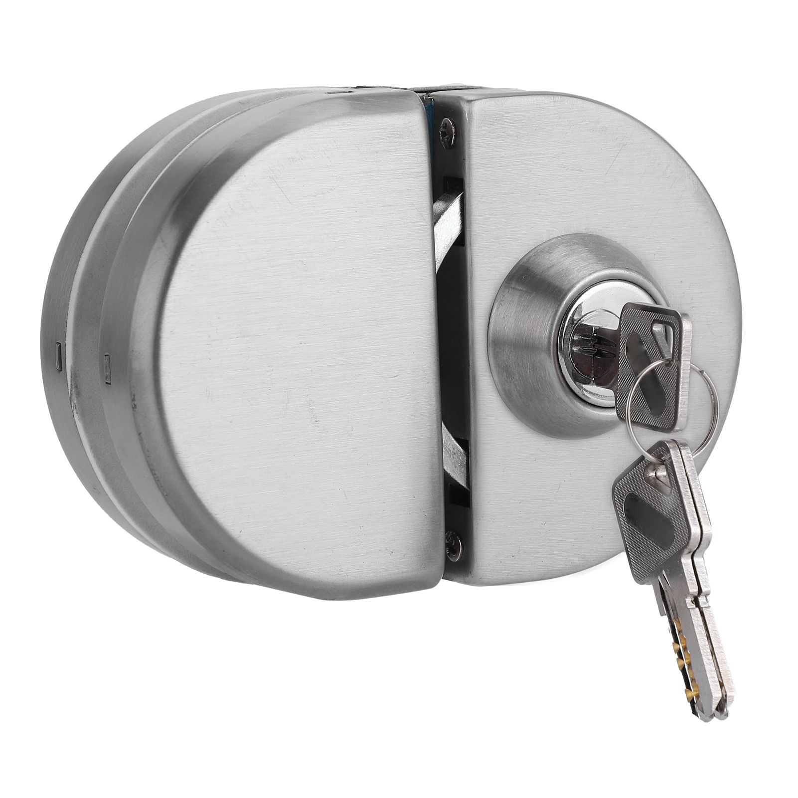 10‑12mm Thickness Glass Door Lock Stainless Steel Push Sliding Gate Lock with view 10