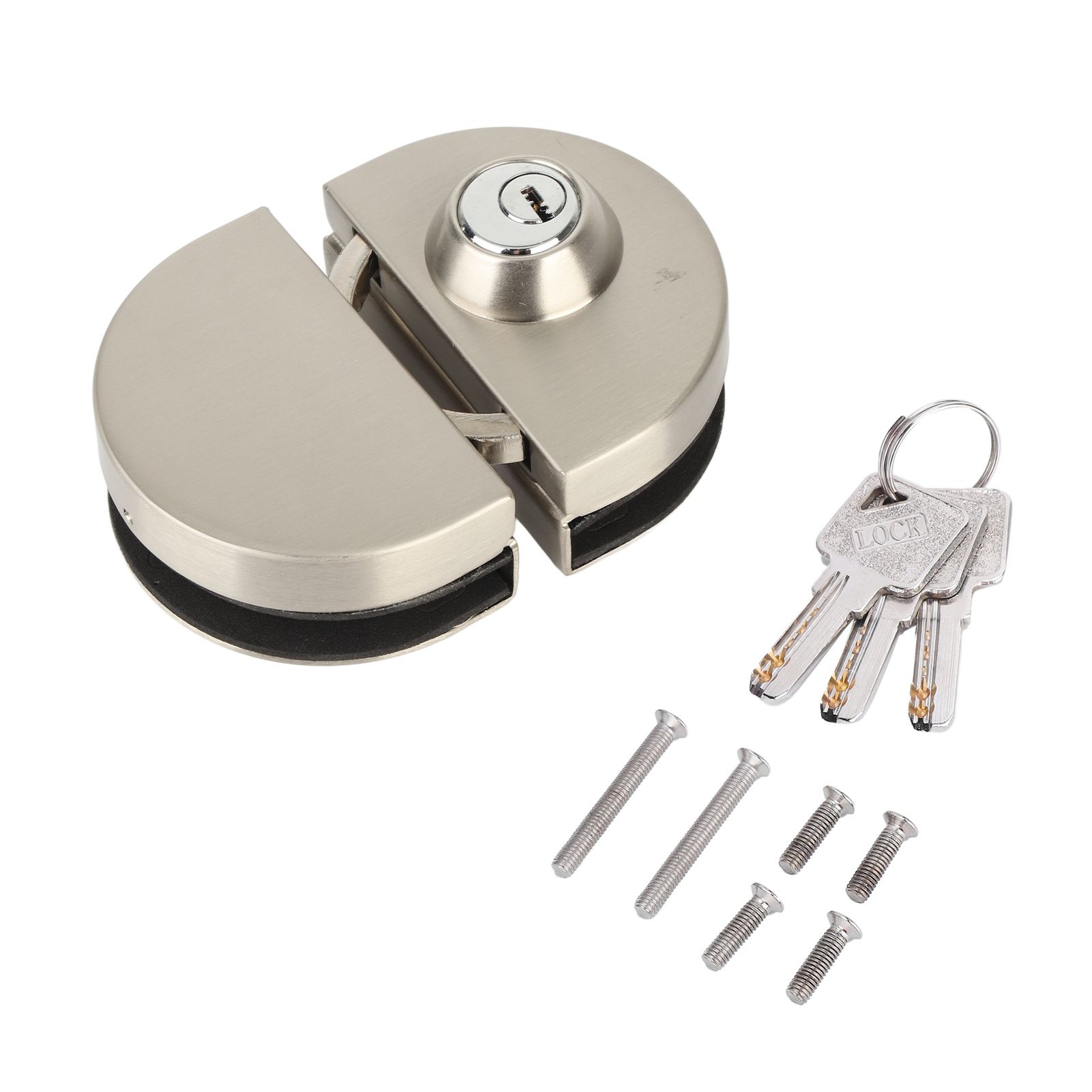 10‑12mm Thickness Glass Door Stainless Steel Lock Push Sliding Gate Lock with view 2