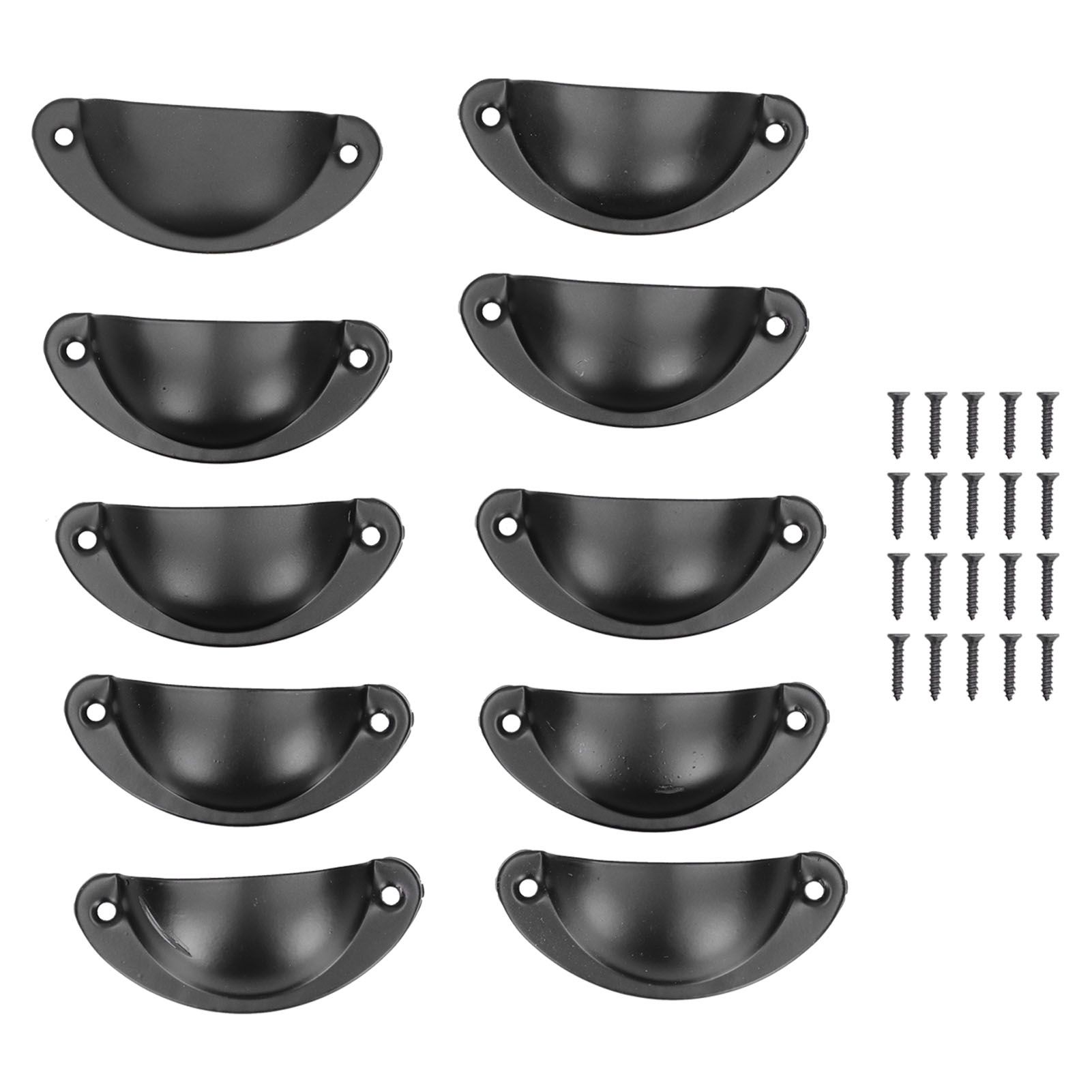 10Set Medicine Cabinet Handles Vintage Shell Shaped Door Handle for Cabinet view 2