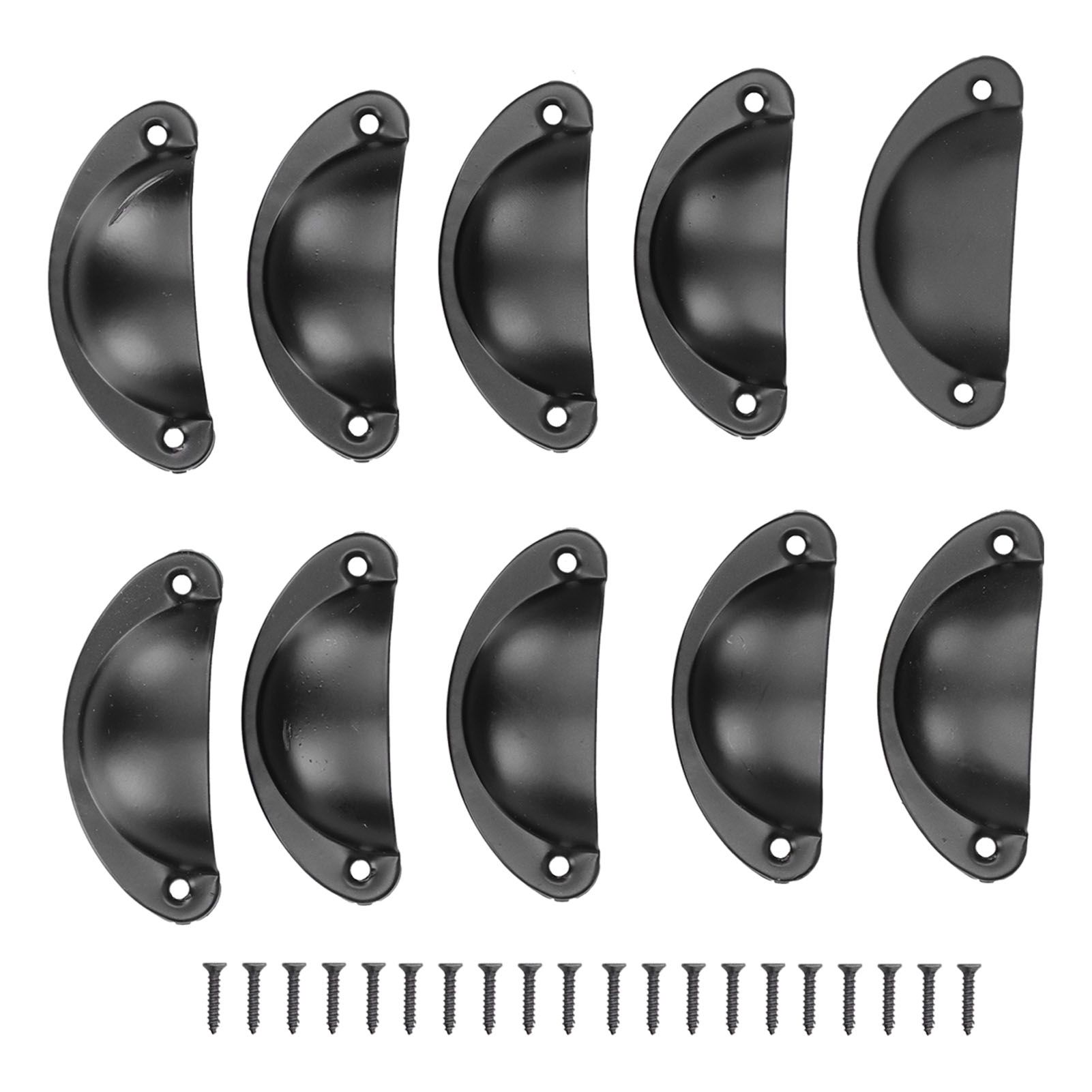 10Set Medicine Cabinet Handles Vintage Shell Shaped Door Handle for Cabinet view 4