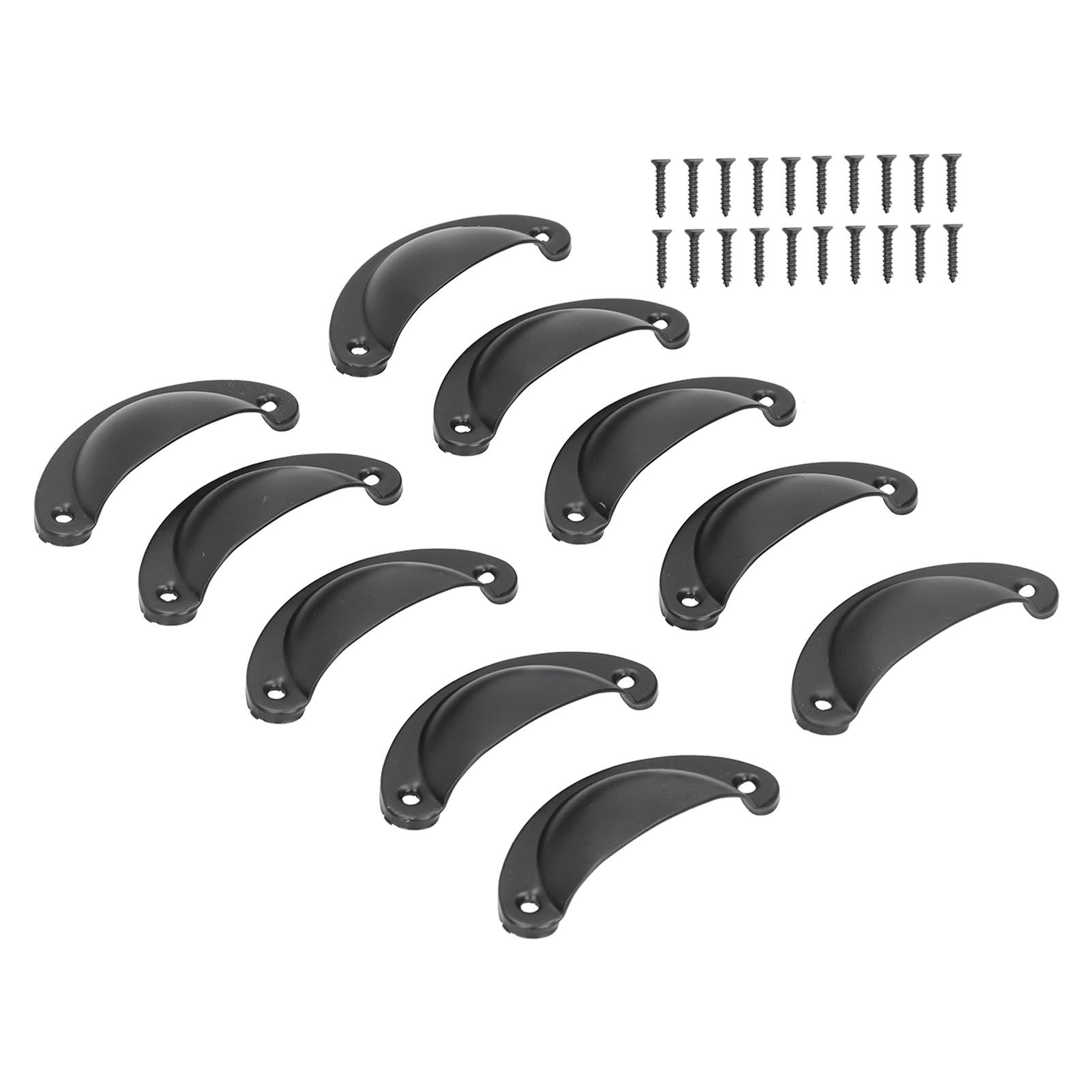 10Set Medicine Cabinet Handles Vintage Shell Shaped Door Handle for Cabinet view 9