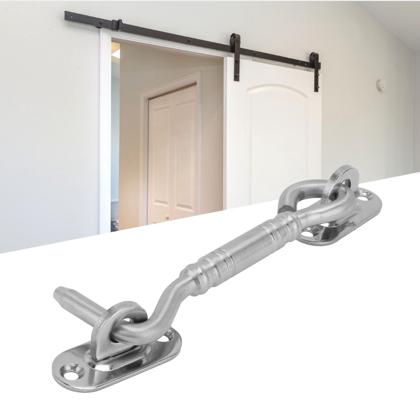 Door Eye Latch Set 201 Stainless Steel Latch Lock Hardwares for Gate Sliding view 12
