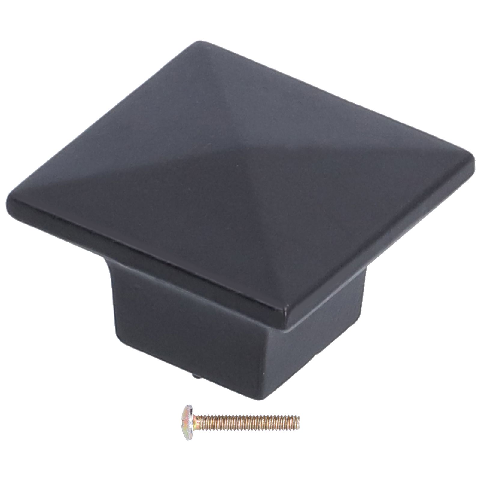 Black Single Hole Cabinet Handle Zinc Alloy Dressers Knobs for Wardrobes view 2