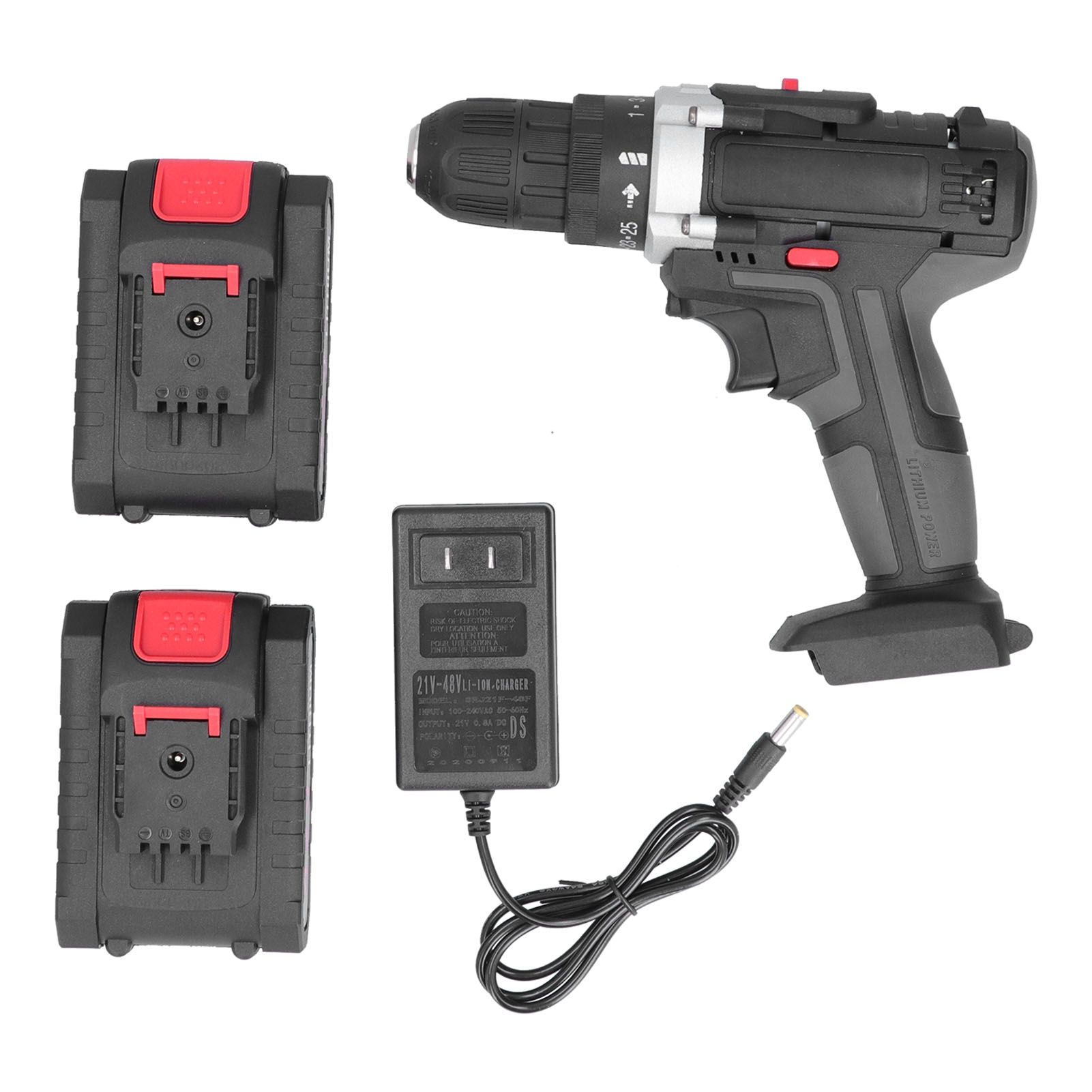 42V Cordless Electric Drill 2‑Variable Speed Portable Zinc Alloy Screwdriver view 5