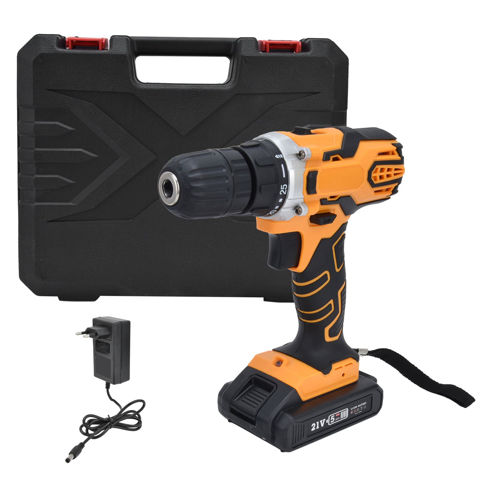 21V Lithium Electric Drill Electric Screw Driver Impact Drill Cordless Power view 2