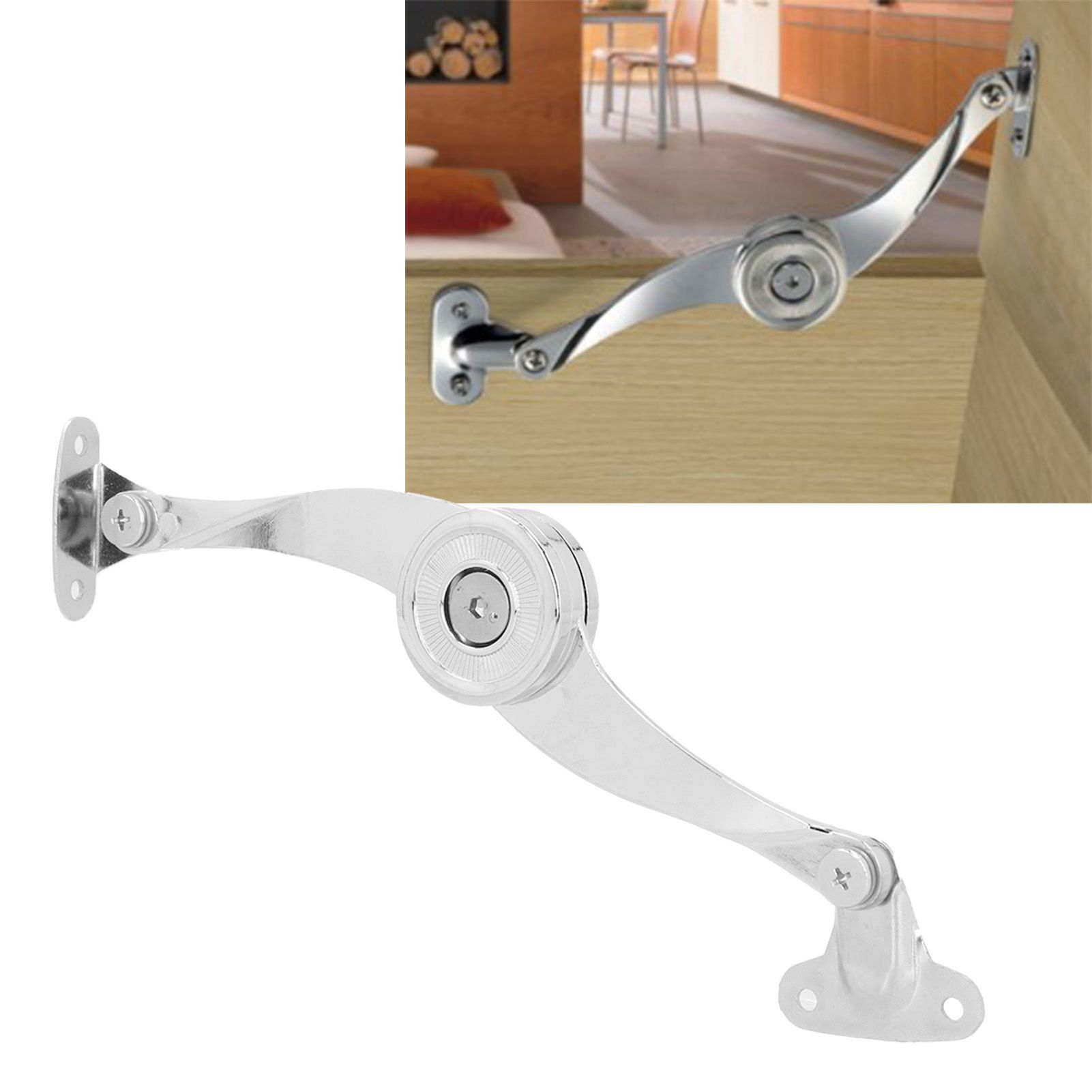 Lid Support Hinge Folding Lid Lift Up Stay Buffer Damper for Furniture view 11