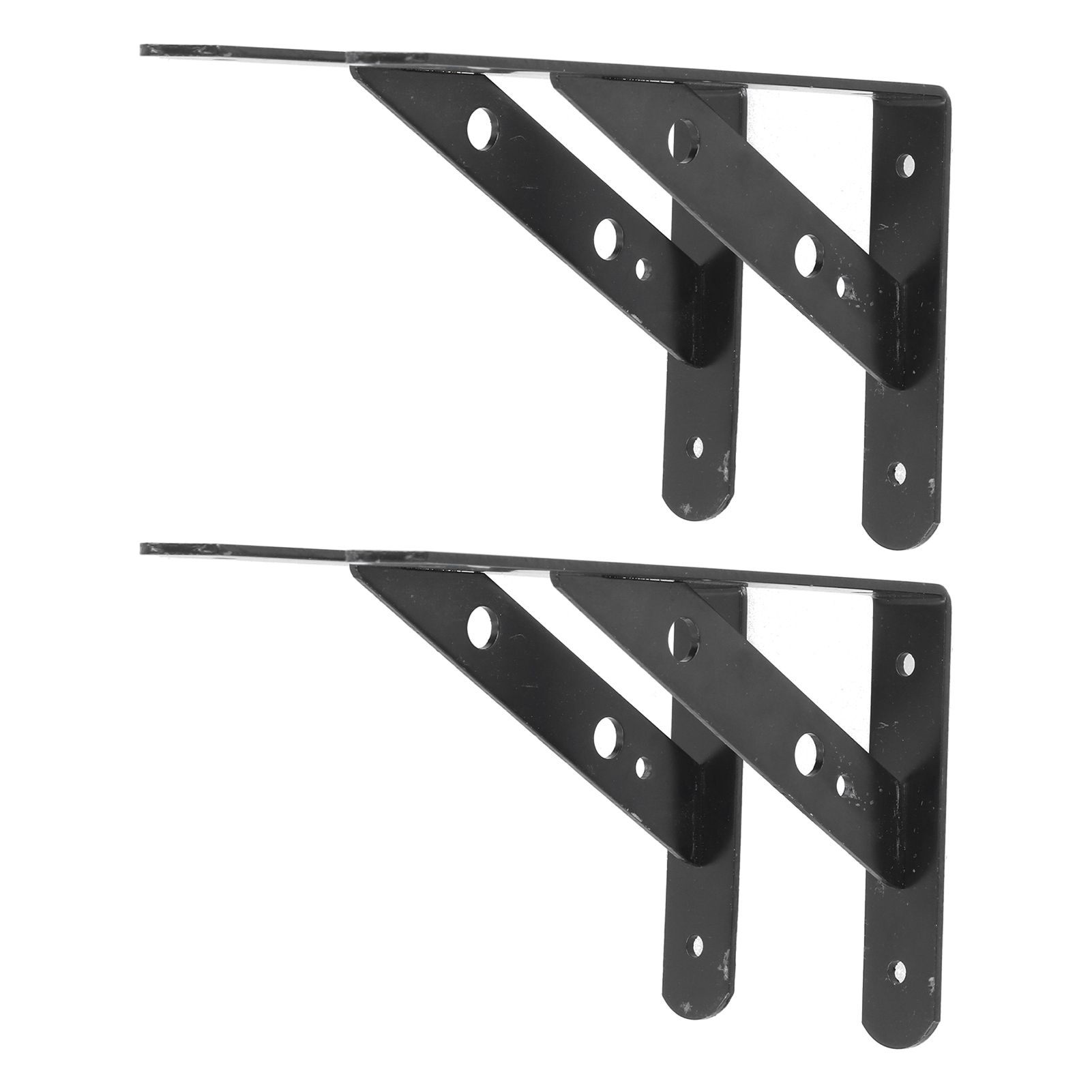 2Pcs Shelf Brackets Cold Rolled Steel Rustproof Corrosion Resistant Stable view 3