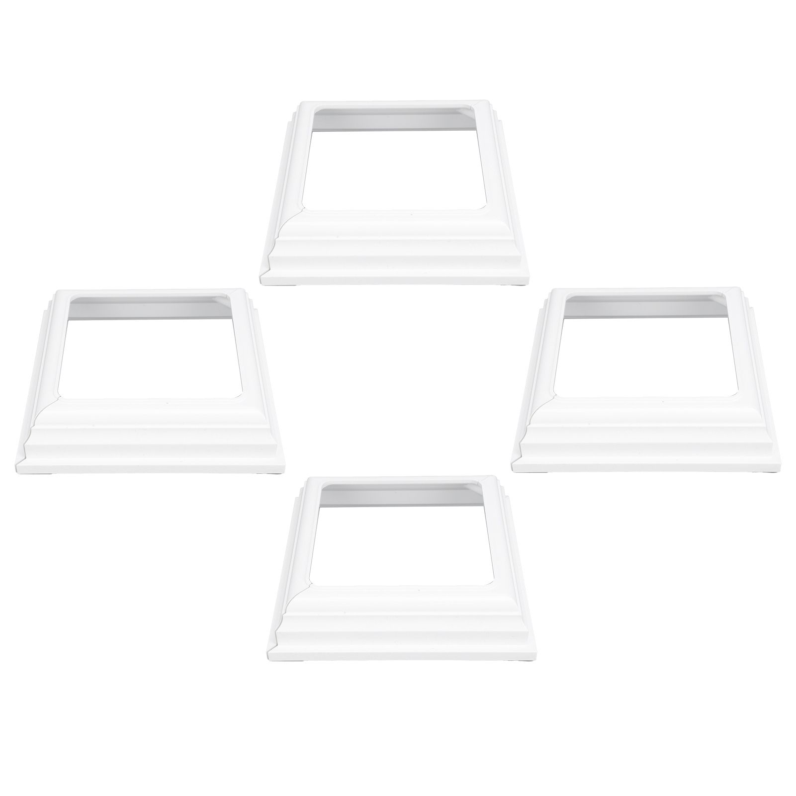 4PCS Split Type Vinyl Post Skirt Deck Column Base Cover 4x4 Inch Post Sleeve view 6