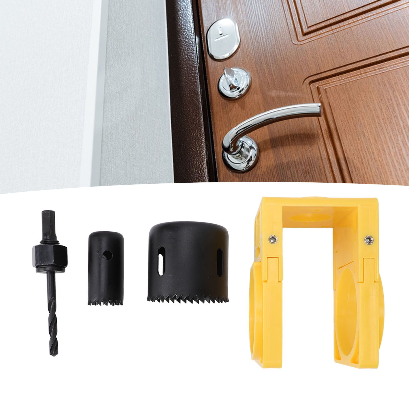Lock Installation Kit with Guide Template Carbon Steel Plastic Door Hole Saw view 12