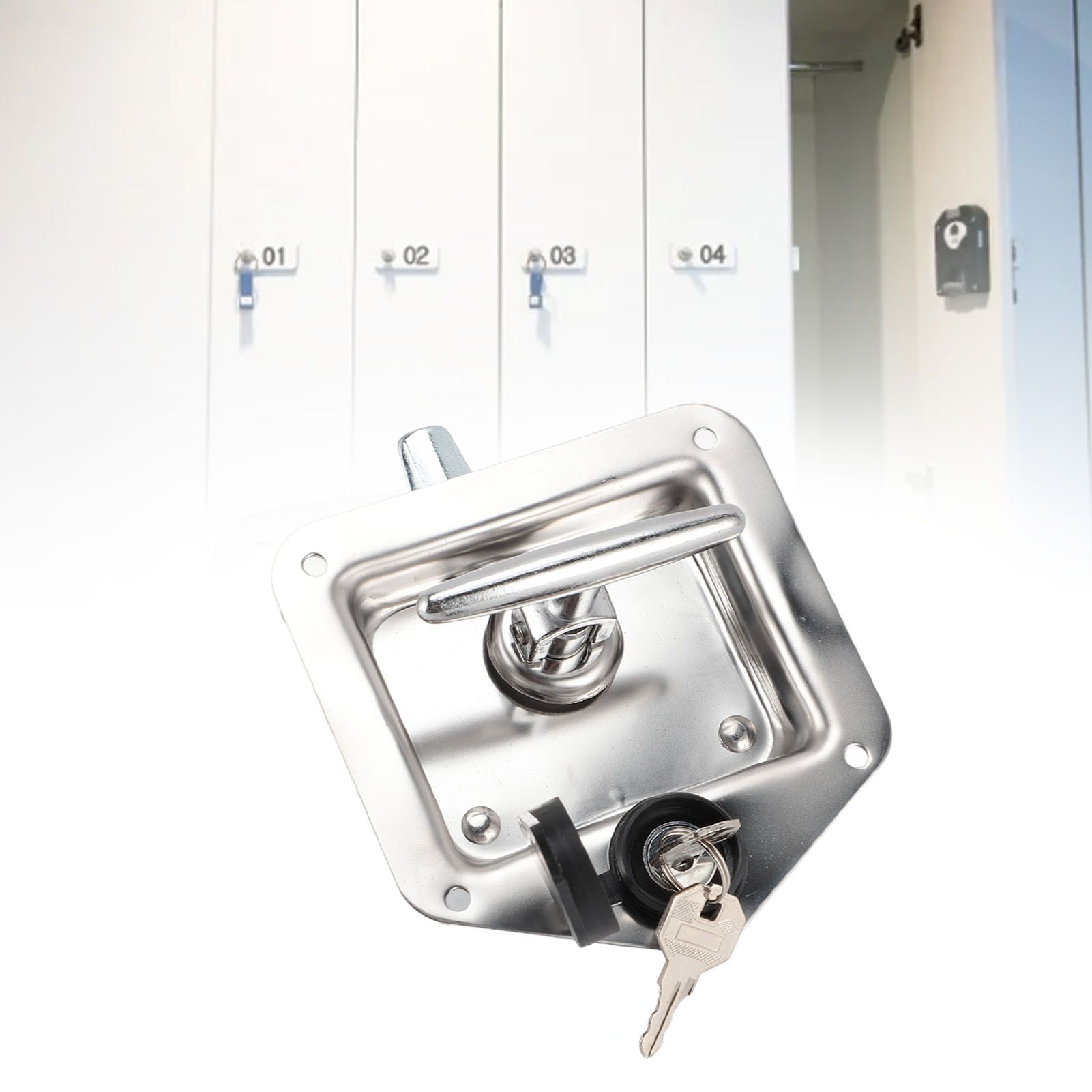 Truck Tool Box Latch Stainless Steel Flush Mount Toolbox Handle Latch Folding view 12