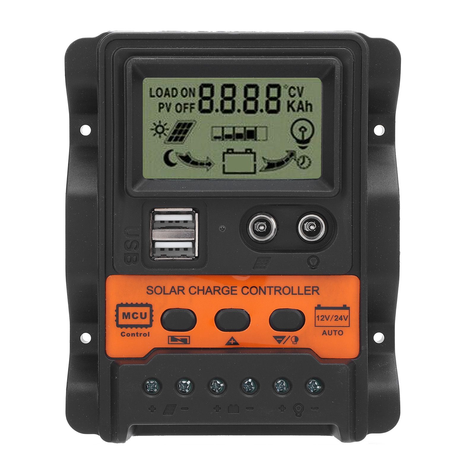 Solar Charge Controller with Dual USB Ports PWM 12V 24V Automatic Adaptation view 3