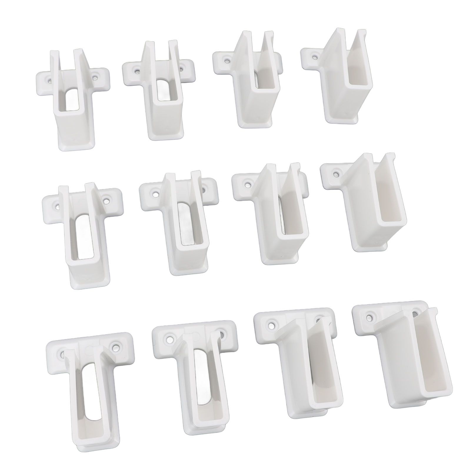 12 Pcs Wire Shelf End Bracket White Plastic Strong Load Bearing Closet Shelf view 3