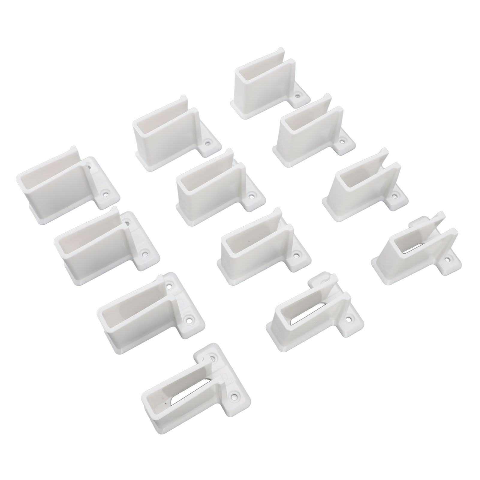 12 Pcs Wire Shelf End Bracket White Plastic Strong Load Bearing Closet Shelf view 4